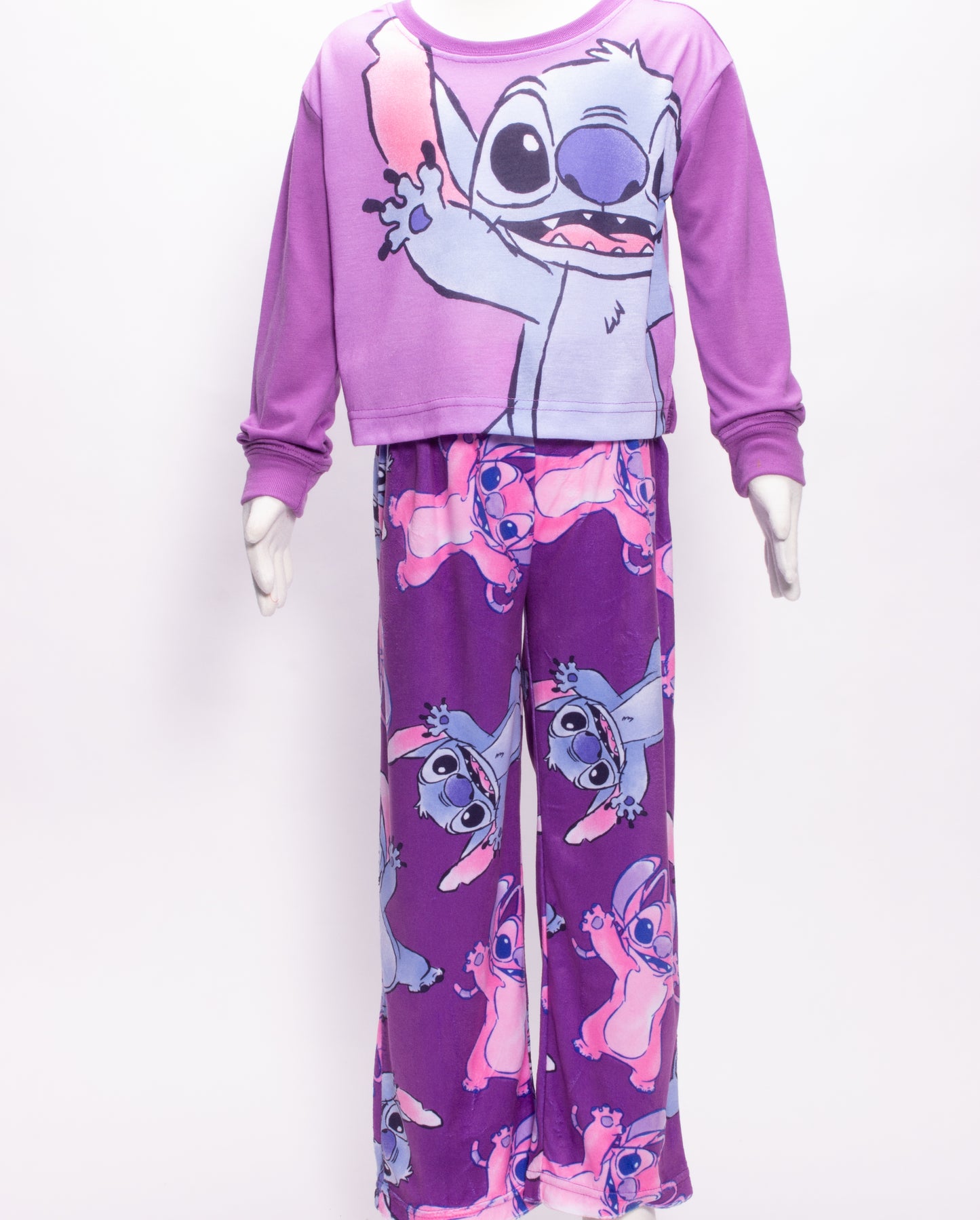 Disney Lilo & Stitch Girls 2-Piece Pajama Set – Long Sleeve Top and Pants Sleepwear