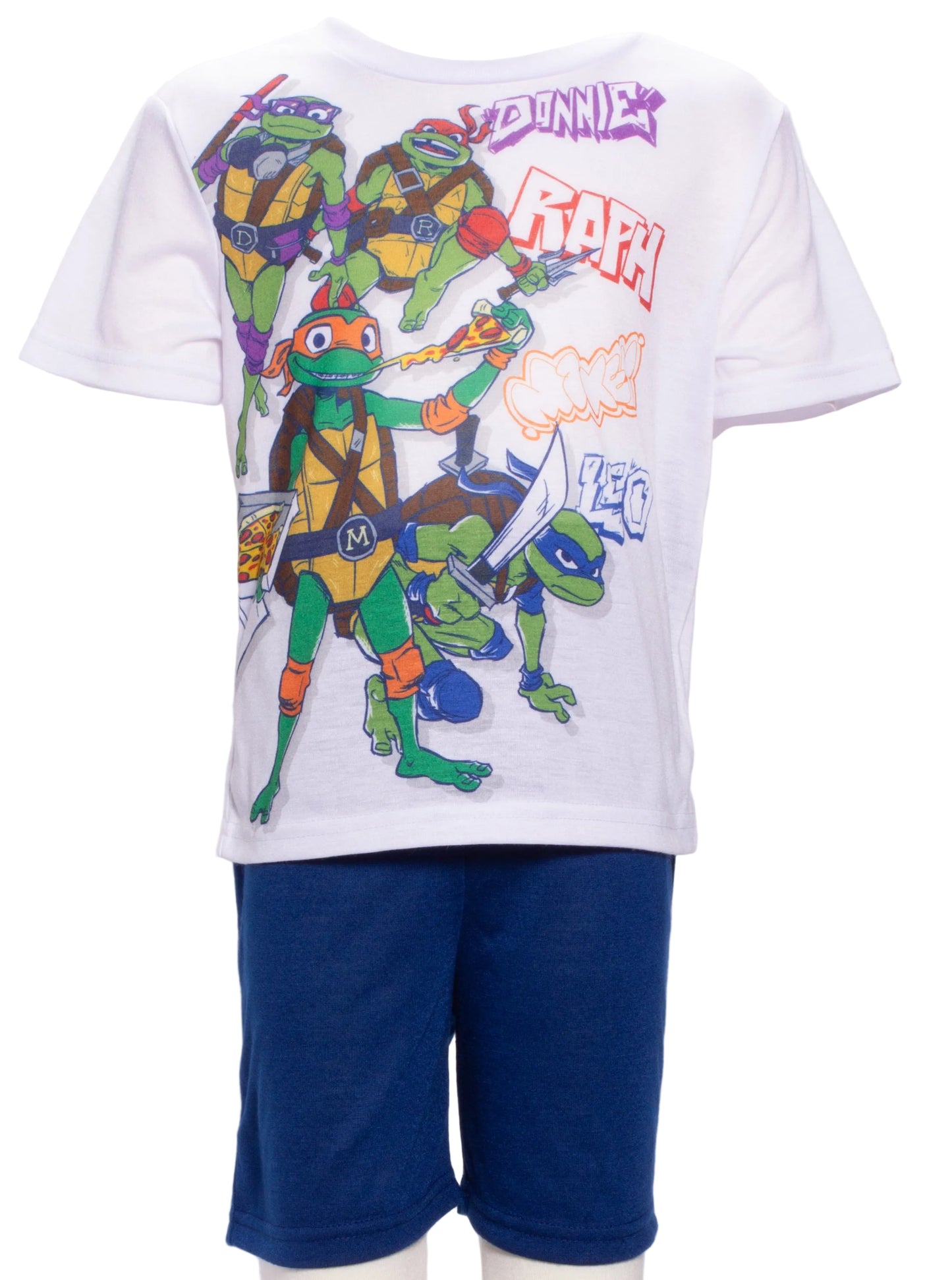 Teenage Mutant Ninja Turtles Kids 3 Piece Pajama Set Short Sleeve Shirt Shorts and Pants Sleepwear Set