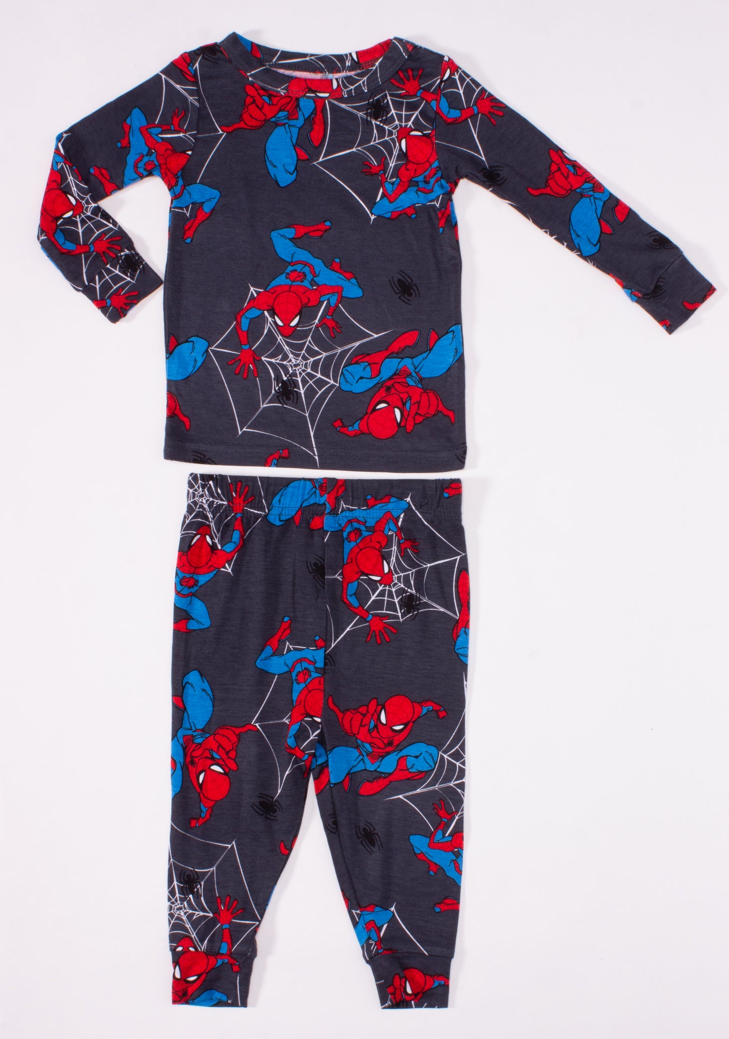 Marvel Spider-Man Boys 2-Piece Long Sleeve Pajama Set – Soft Top and Pants Sleepwear