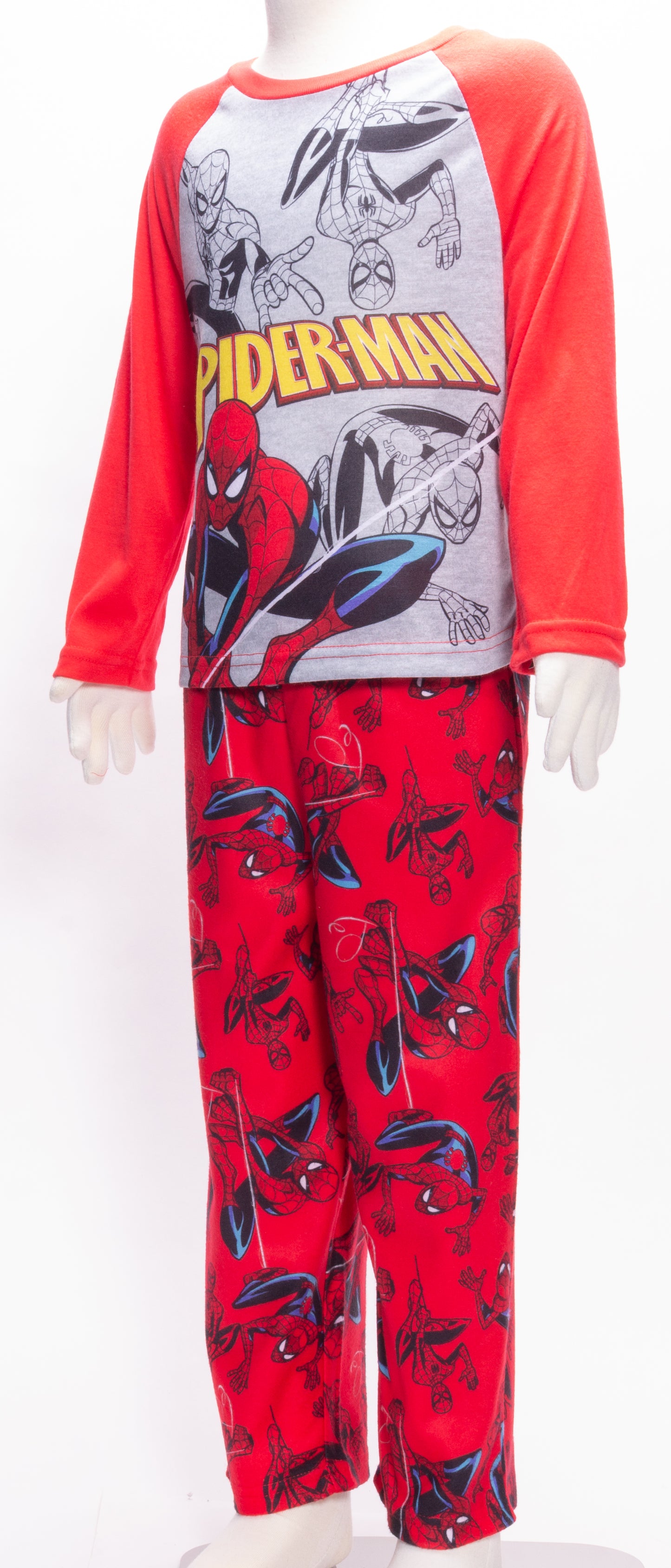 Marvel Spider-Man 2-Piece Pajama Set – Long Sleeve Raglan Top and Pants Sleepwear