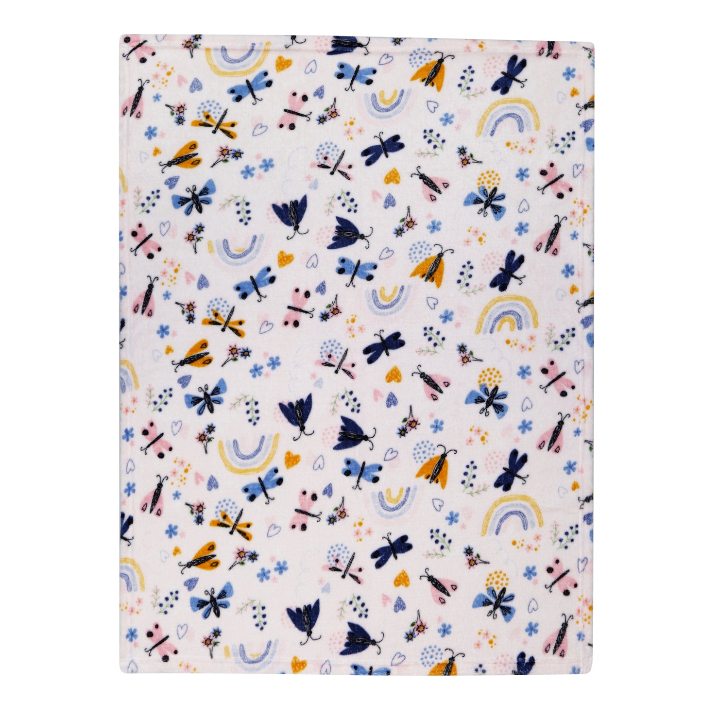 Large Ultra Soft Fleece Baby Blanket for Girls - Butterfly