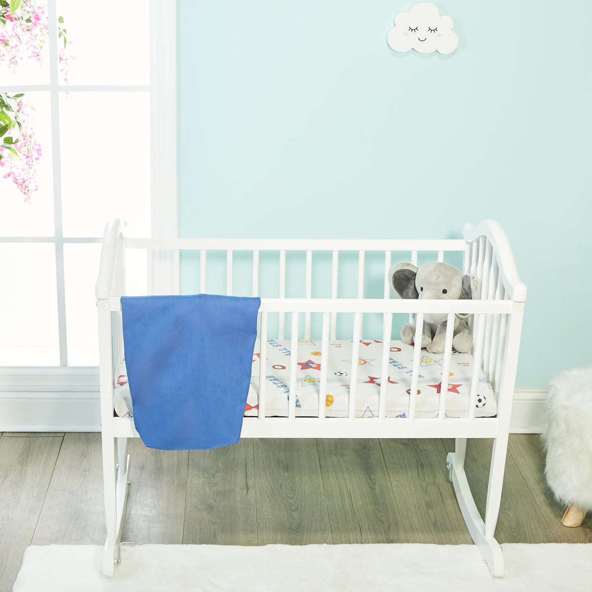 2 Pack Baby Cradle Sheets Jungle Sports/Blue Everyday Kids