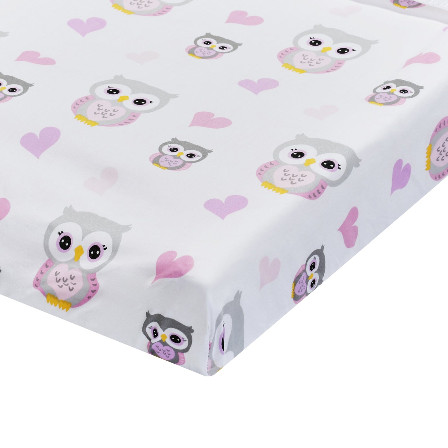 2 Pack Baby Changing Pad Covers - Owls/Pink