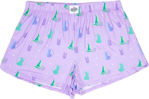 Wicked Women's Pajama Set Camisole Tank and Shorts Lavender Witch Hat Print Lounge Sleepwear Sizes S to XL