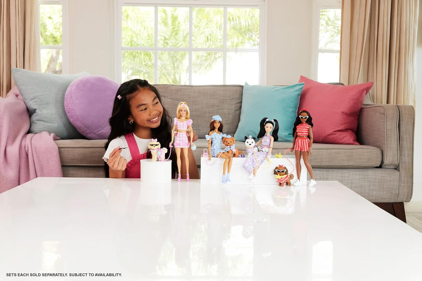 Barbie Twinning Looks Doll and Puppy Set with Matching Outfits and Accessories