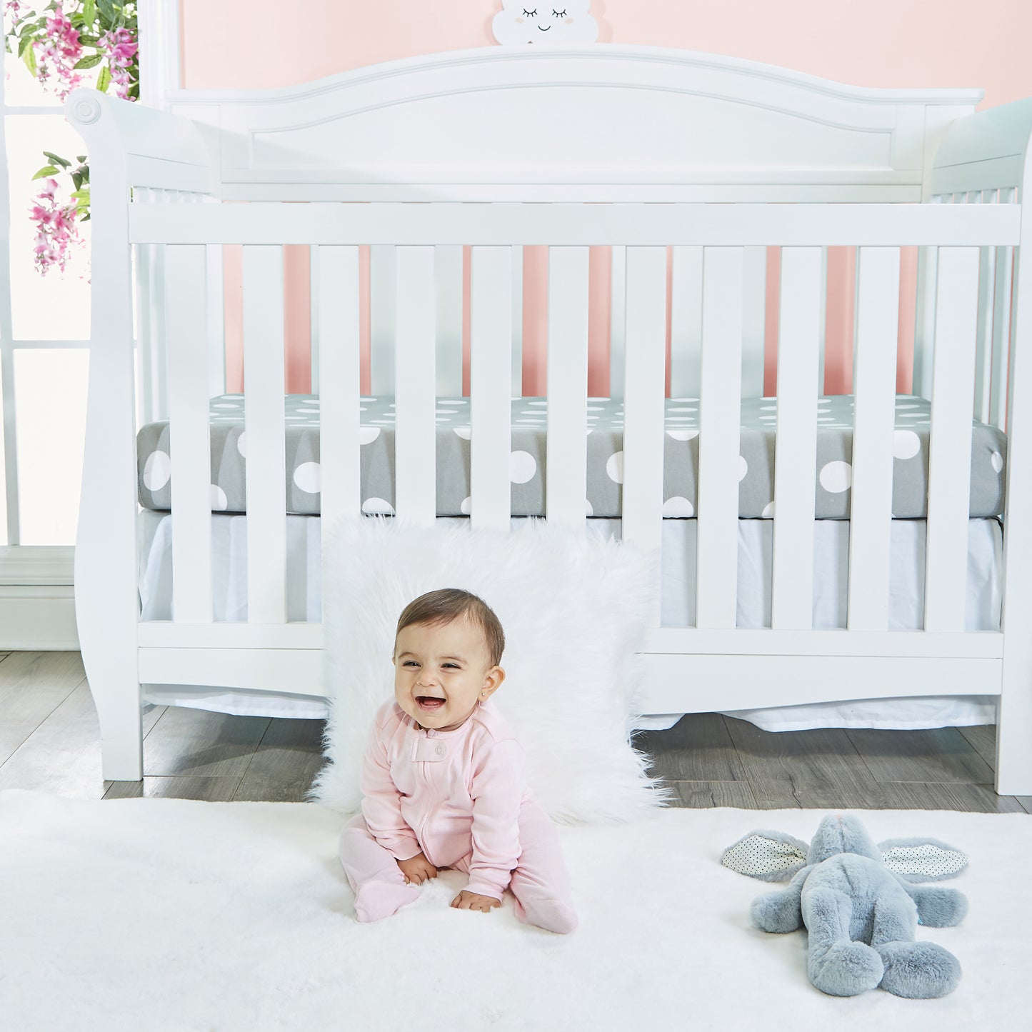 4 Pack Baby Girl Woodland Sleepers with Zippers - Newborn
