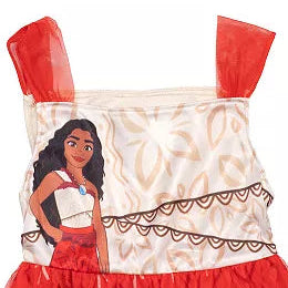 Disney Moana Toddler Girls Nightgown – Sleeveless Princess Sleep Dress with Layered Tulle Skirt