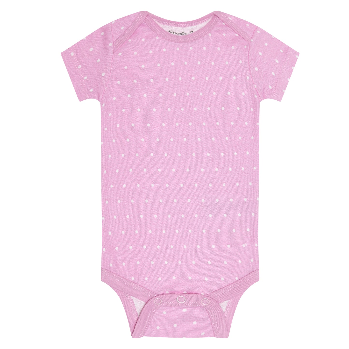 7 Pack Pink Short Sleeve Baby Bodysuits for Girls