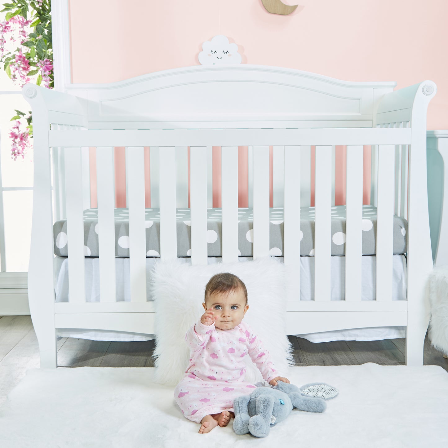 EVERYDAY KIDS 4 Pack of Soft Cotton Newborn Baby Sleeper Gowns 0-6 Months; Newborn Sleeper Sacks