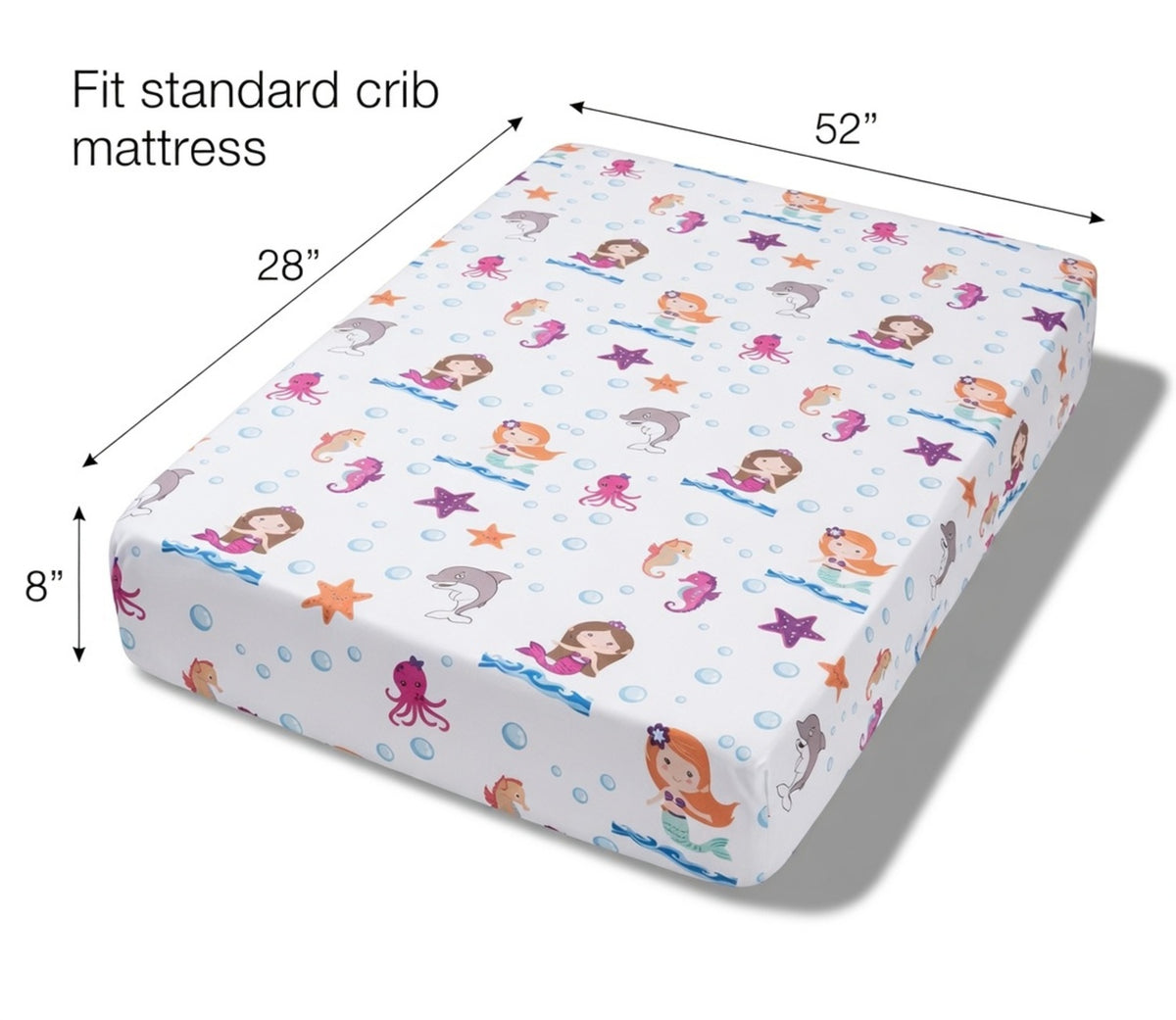 Mermaid Adventures Fitted Crib Sheet