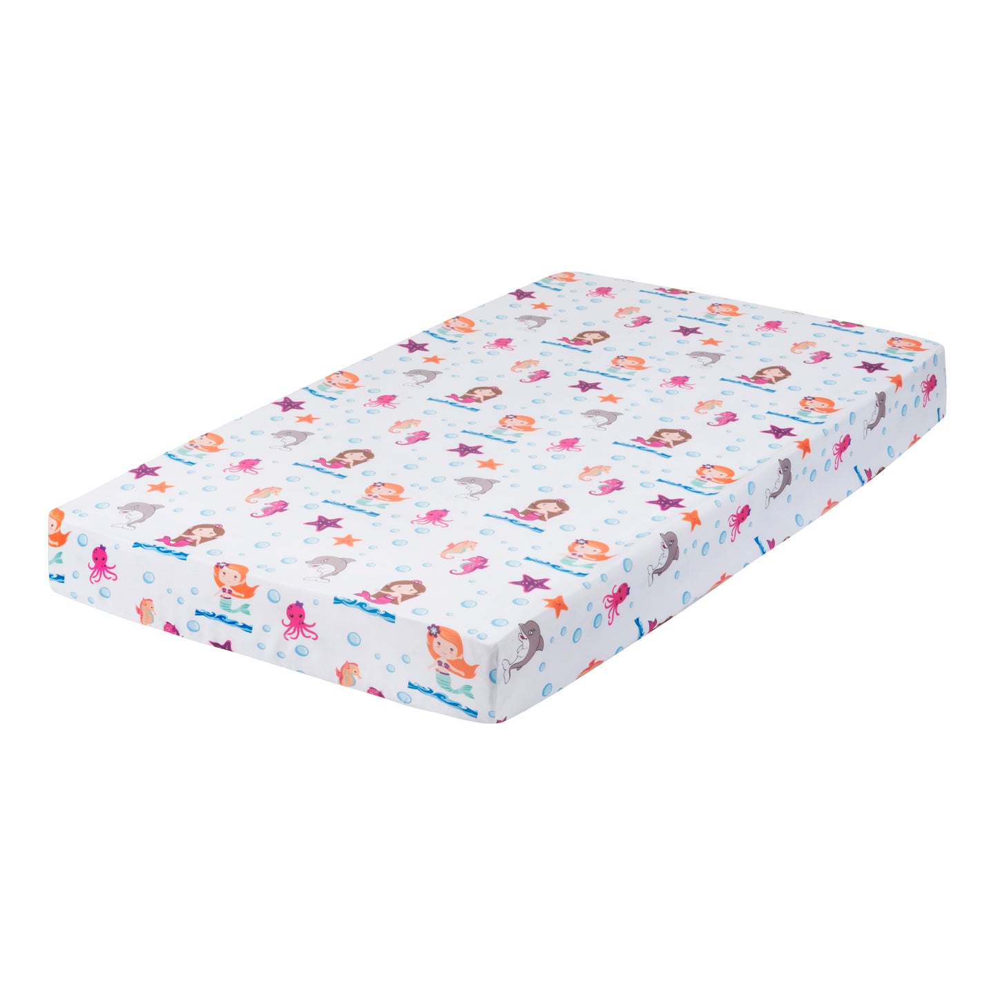 3 Piece Girls Crib Bedding Set - Mermaid Adventures