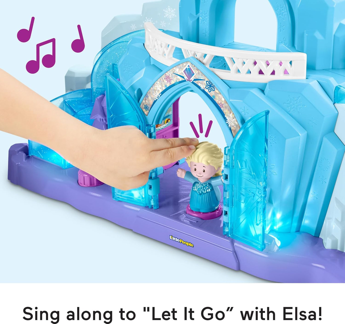 Fisher-Price Little People Disney Frozen Ice Palace Playset with Elsa and Olaf Figures