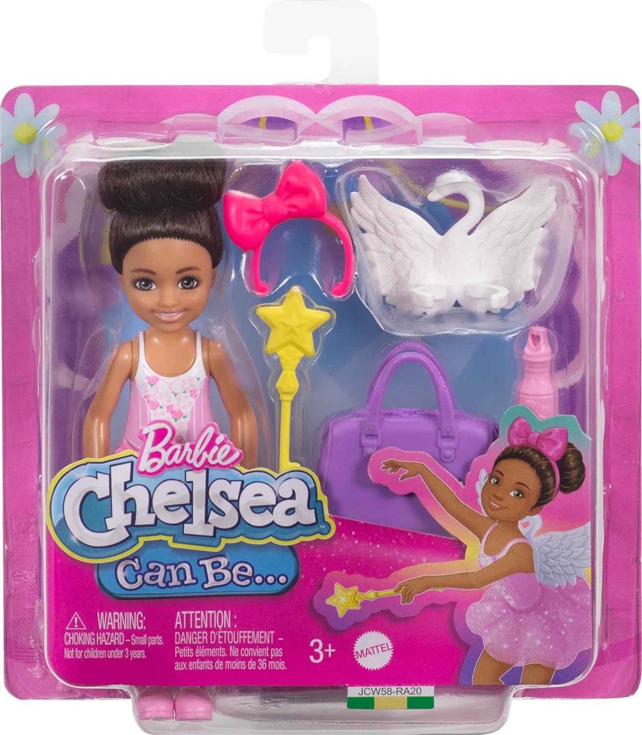 Barbie Chelsea Can Be Ballerina Doll Playset with Swan, Wand and Accessories
