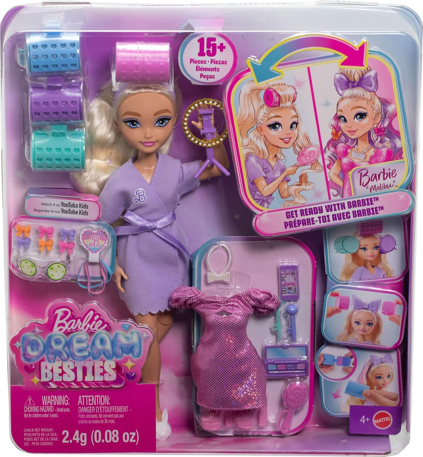 Barbie Dream Besties Get Ready with Barbie Doll and 15+ Styling Accessories