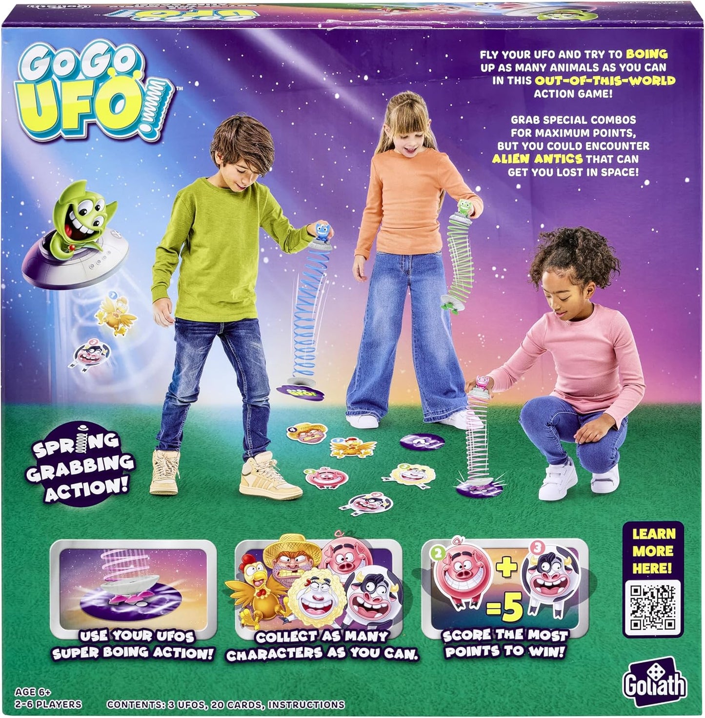 Go Go UFO Out-of-This-World Alien Game – Fast-Action Spring-Grab Family Game