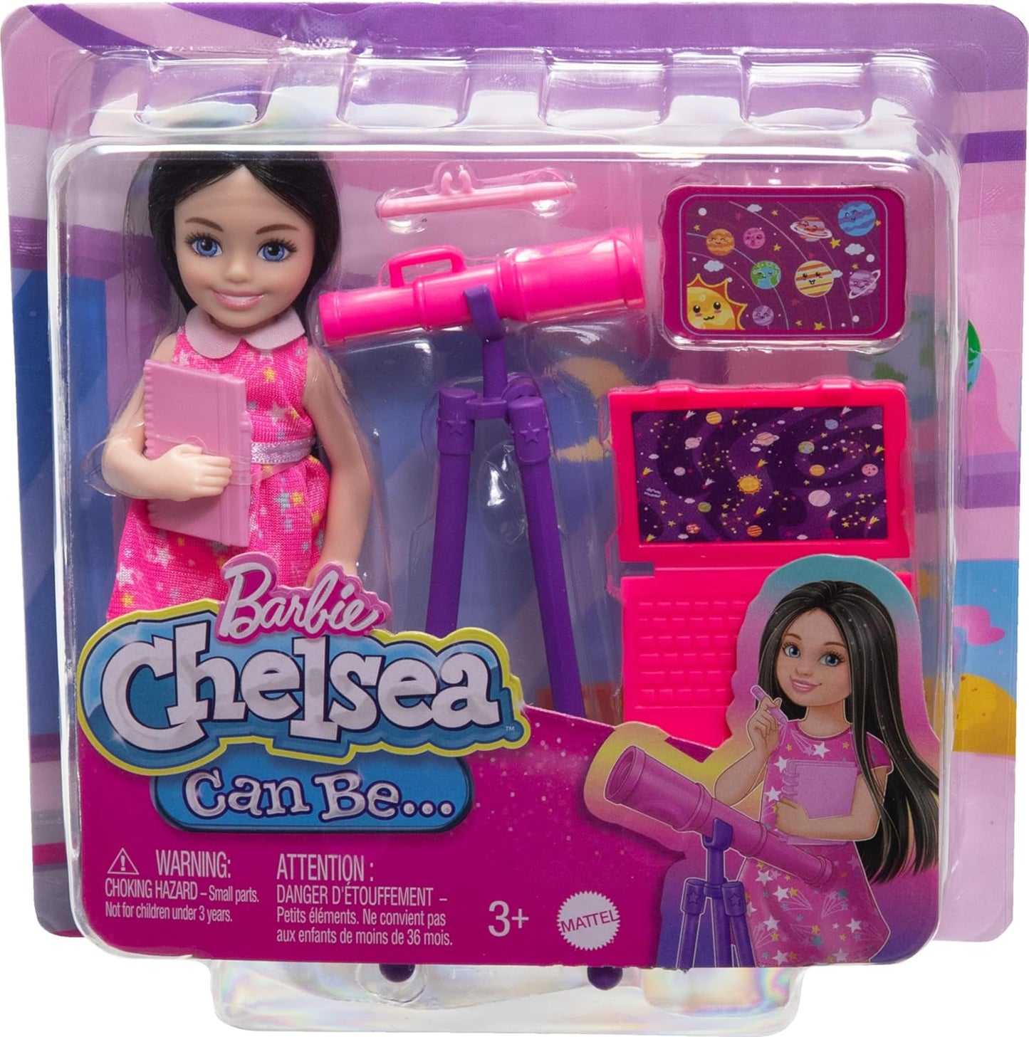Barbie Chelsea Can Be… Astronomer Doll Playset – Telescope & Space Accessories