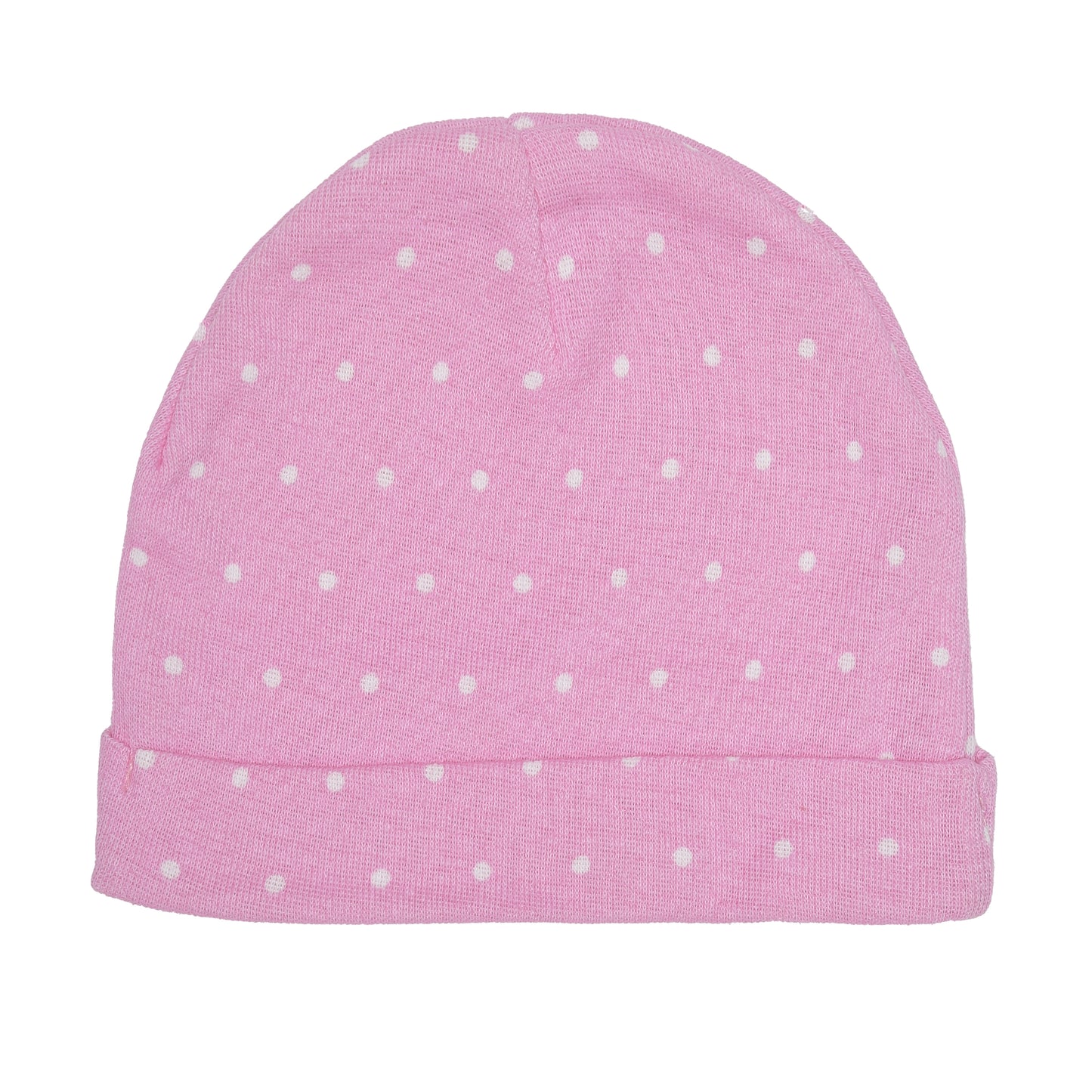 EVERYDAY KIDS 4 Pack of Baby No Scratch Mitten Pairs for Newborns and 4 Pack Baby Girl Hats; Newborn Hats for Girls in Light and Dark Solid Pink and Prints with Polka Dots and Owls and Fox Animals