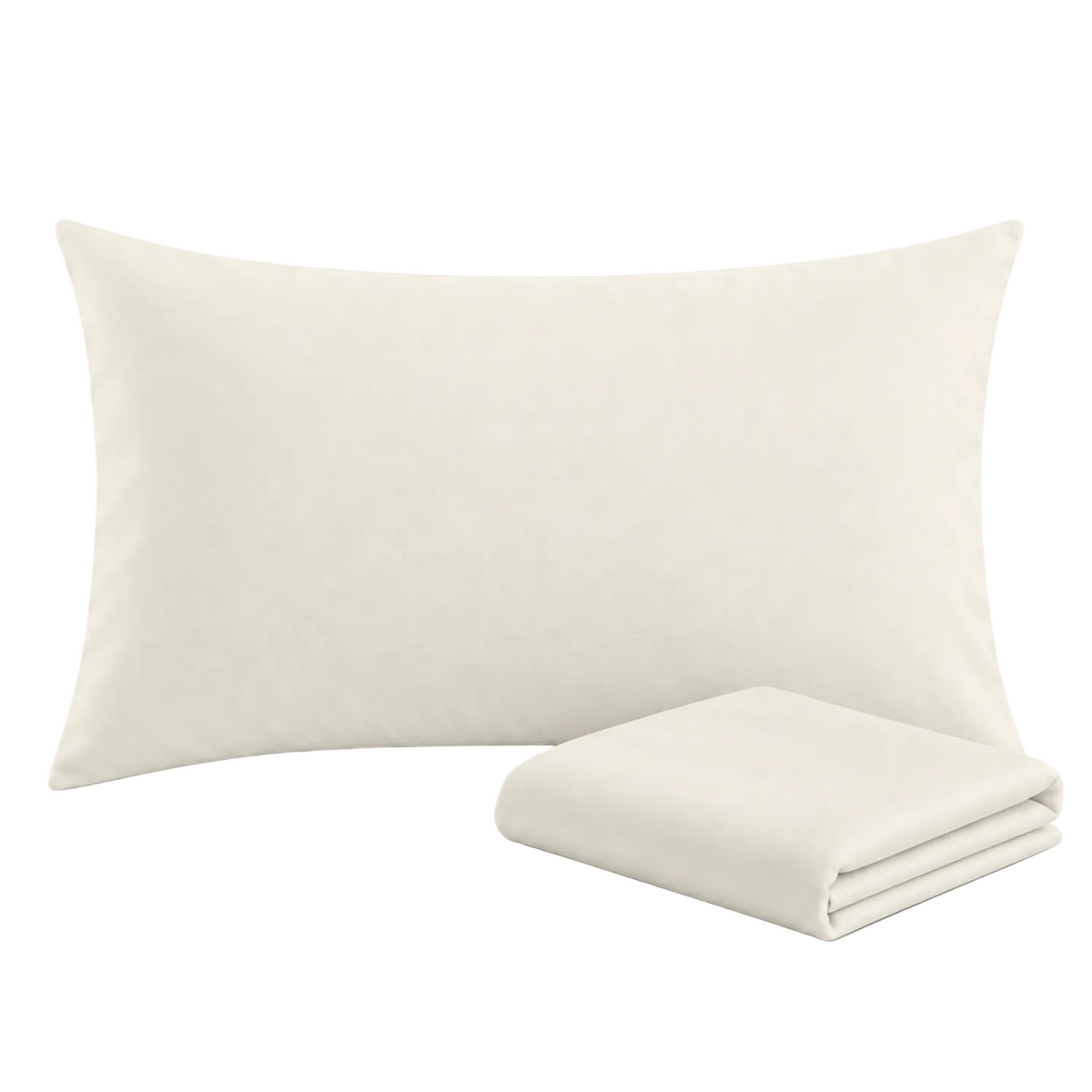 Everyday Kids Solid Soft Microfiber Toddler Pillowcases, 14 x 20 Inches, Beige, 2-Pack