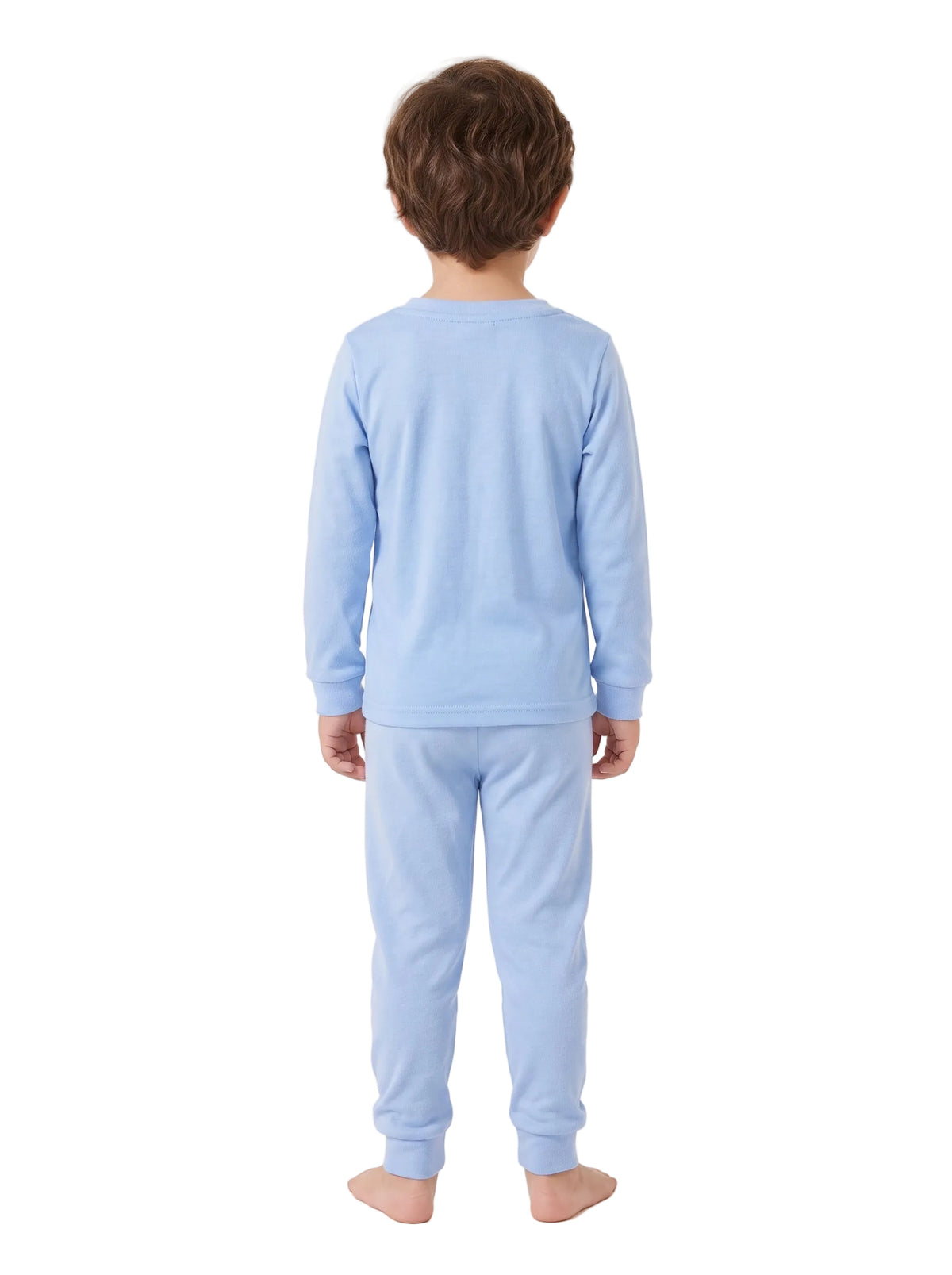 Bluey Toddler Pajama Set Long Sleeve Top and Pants with Character Face Graphic Light Blue Sleepwear Sizes 12M to 4T