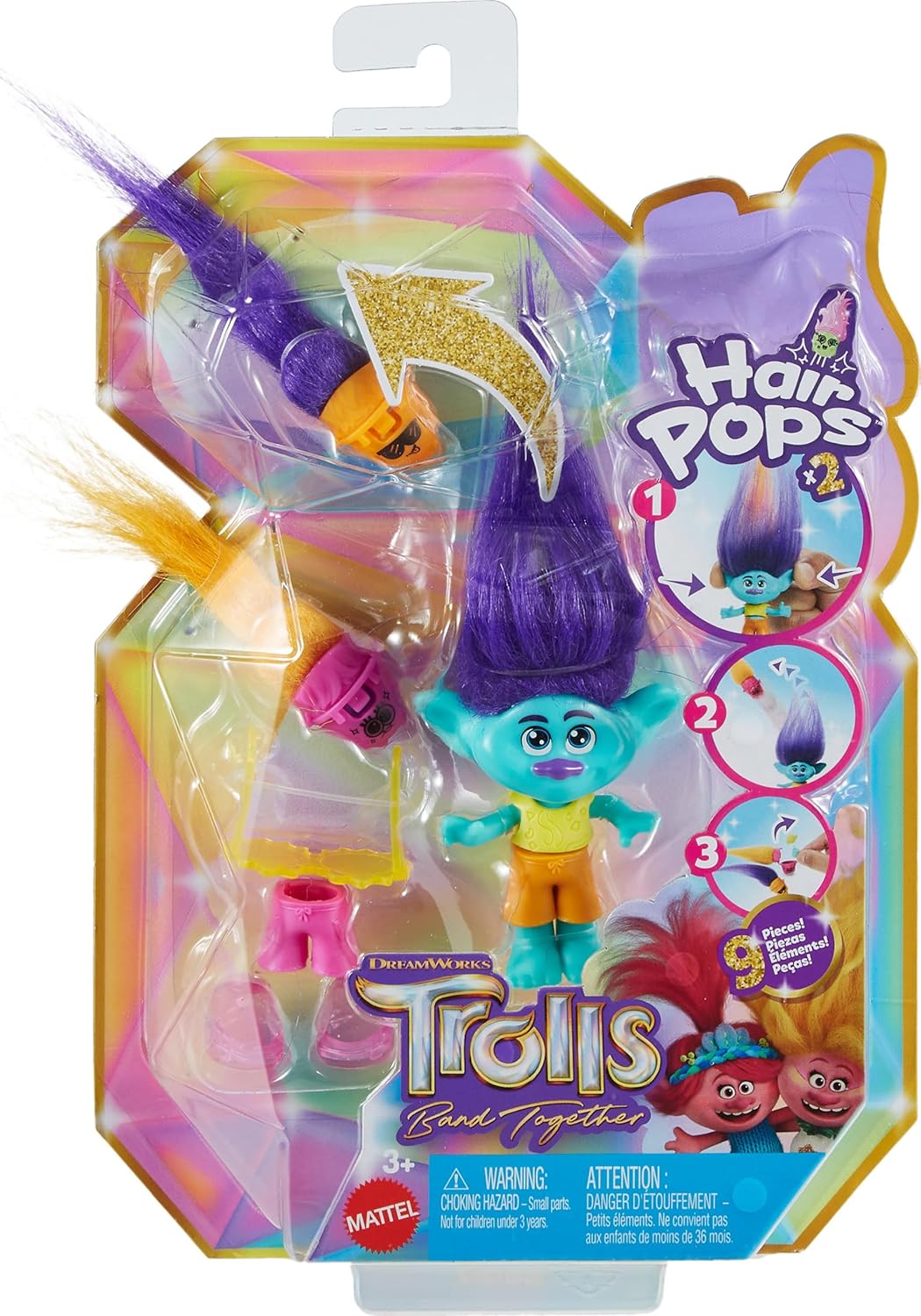 Trolls Band Together Hair Pops Small Doll - Branch