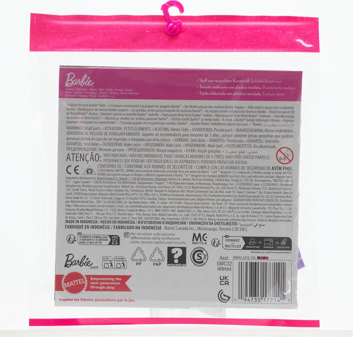 Barbie Fashions Clothing Set, 2 Outfits for Fashion Doll Include Mermaid Theme Dress