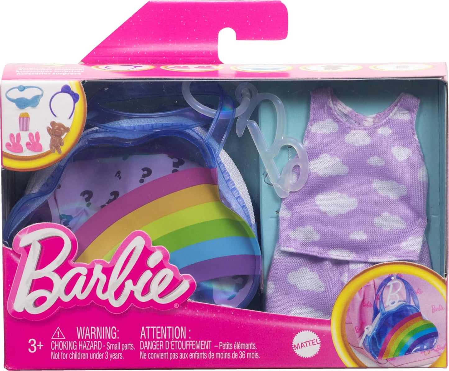 Barbie Clothes and Accessories Deluxe Keychain Rainbow Bag