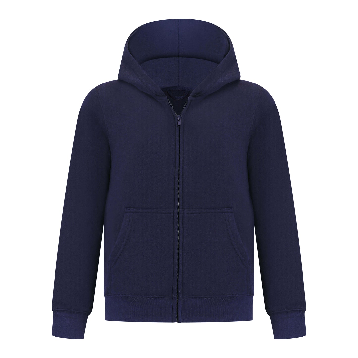 EVERYDAY KIDS Girls Navy Zip-Up Hoodie – Soft Fleece Jacket with Hood – All-Season Kids Sweatshirt for School, Play, or Layering