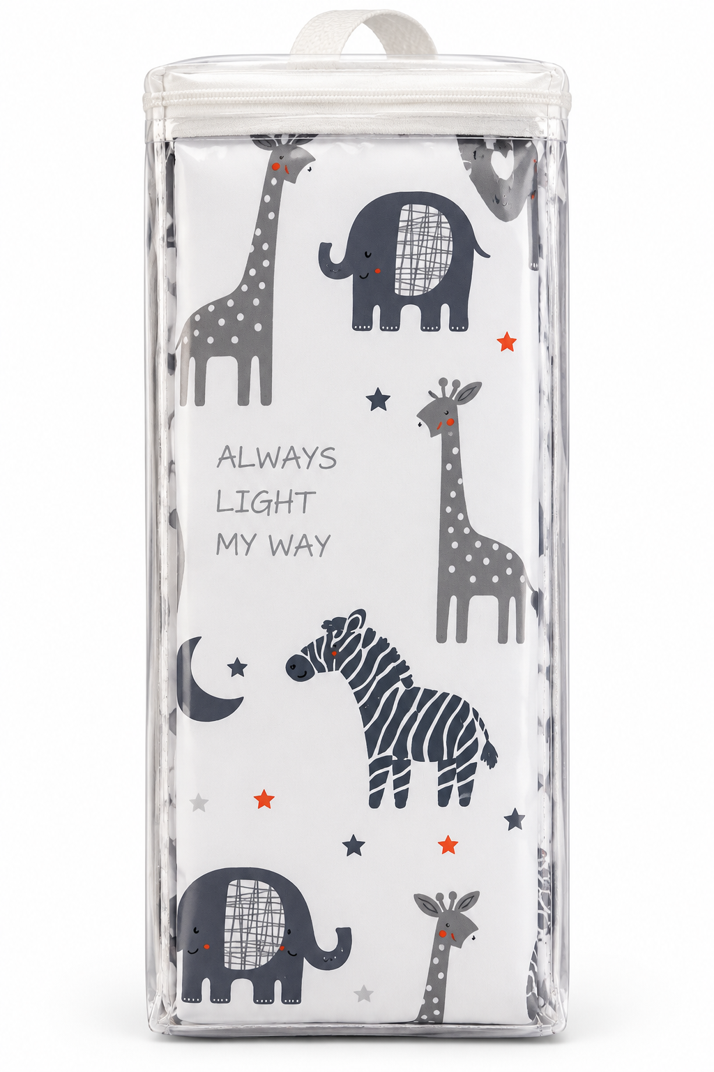 Everyday Kids 3 Piece Crib Set with Quilt, Dust Ruffle and Fitted Crib Sheet, Gray and White Elephant Giraffe Zebra Nursery Bedding