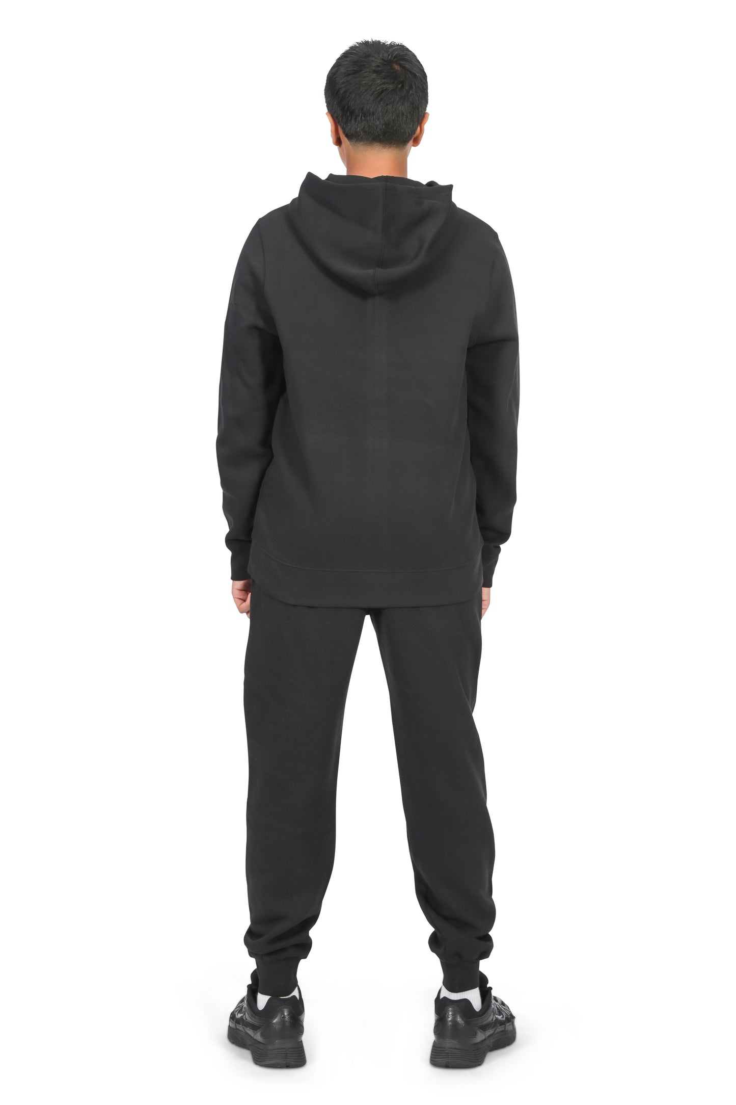 EVERYDAY KIDS Boys Black Zip-Up Hoodie – Soft Fleece Jacket with Hood – All-Season Kids Sweatshirt for School, Play, or Layering