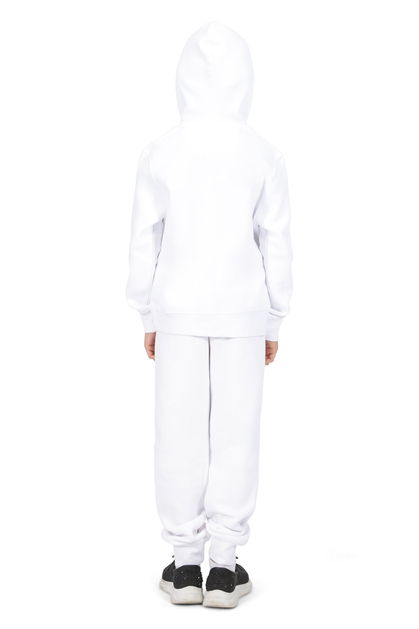 EVERYDAY KIDS All-Season White Pullover Hoodie – Warm Fleece Sweatshirt with Hood – Ideal for School, Outdoor Play, or Travel – Girls Hoodie