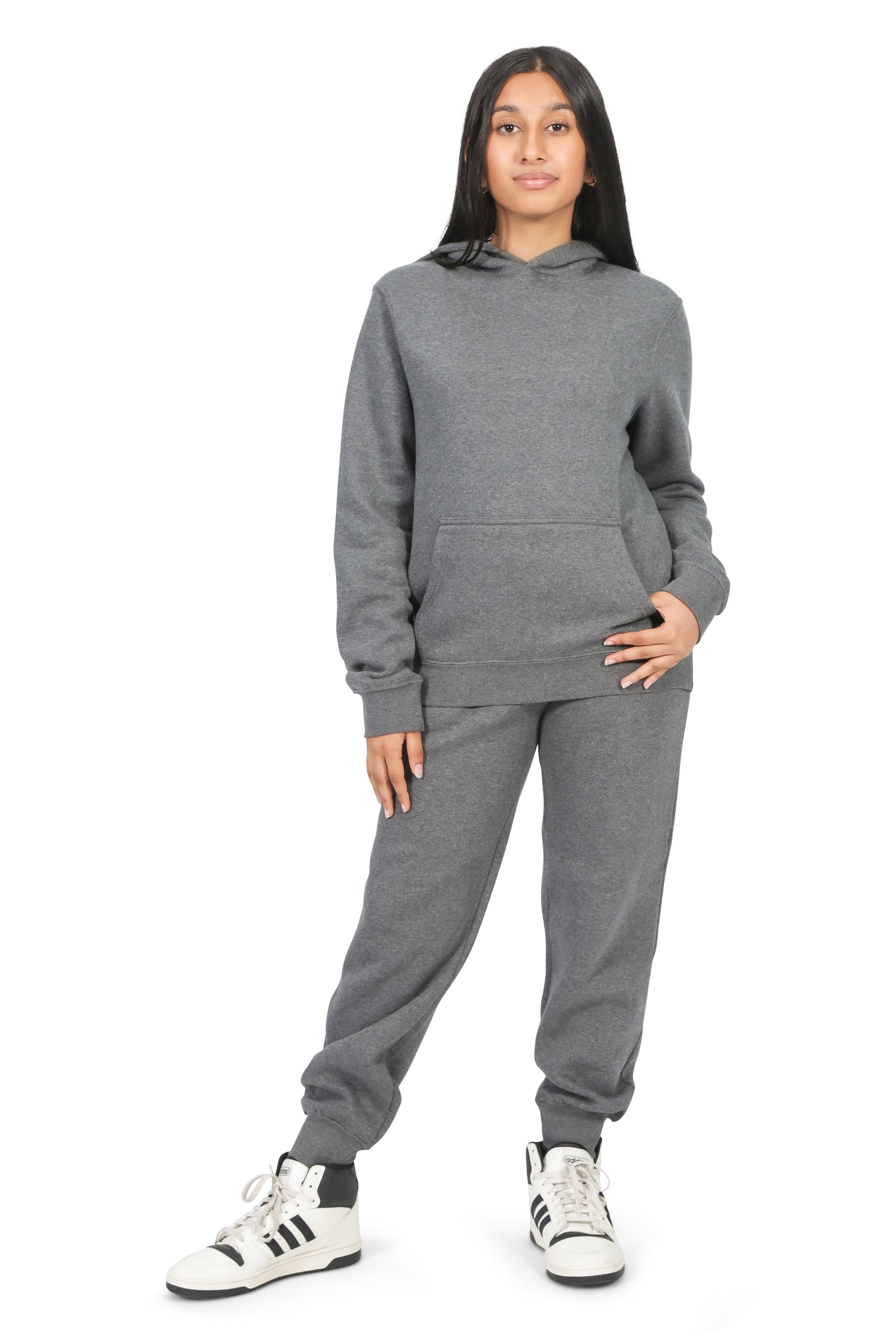 EVERYDAY KIDS All-Season Charcoal Gray Pullover Hoodie – Warm Fleece Sweatshirt with Hood – Ideal for School, Outdoor Play, or Travel – Girls Hoodie