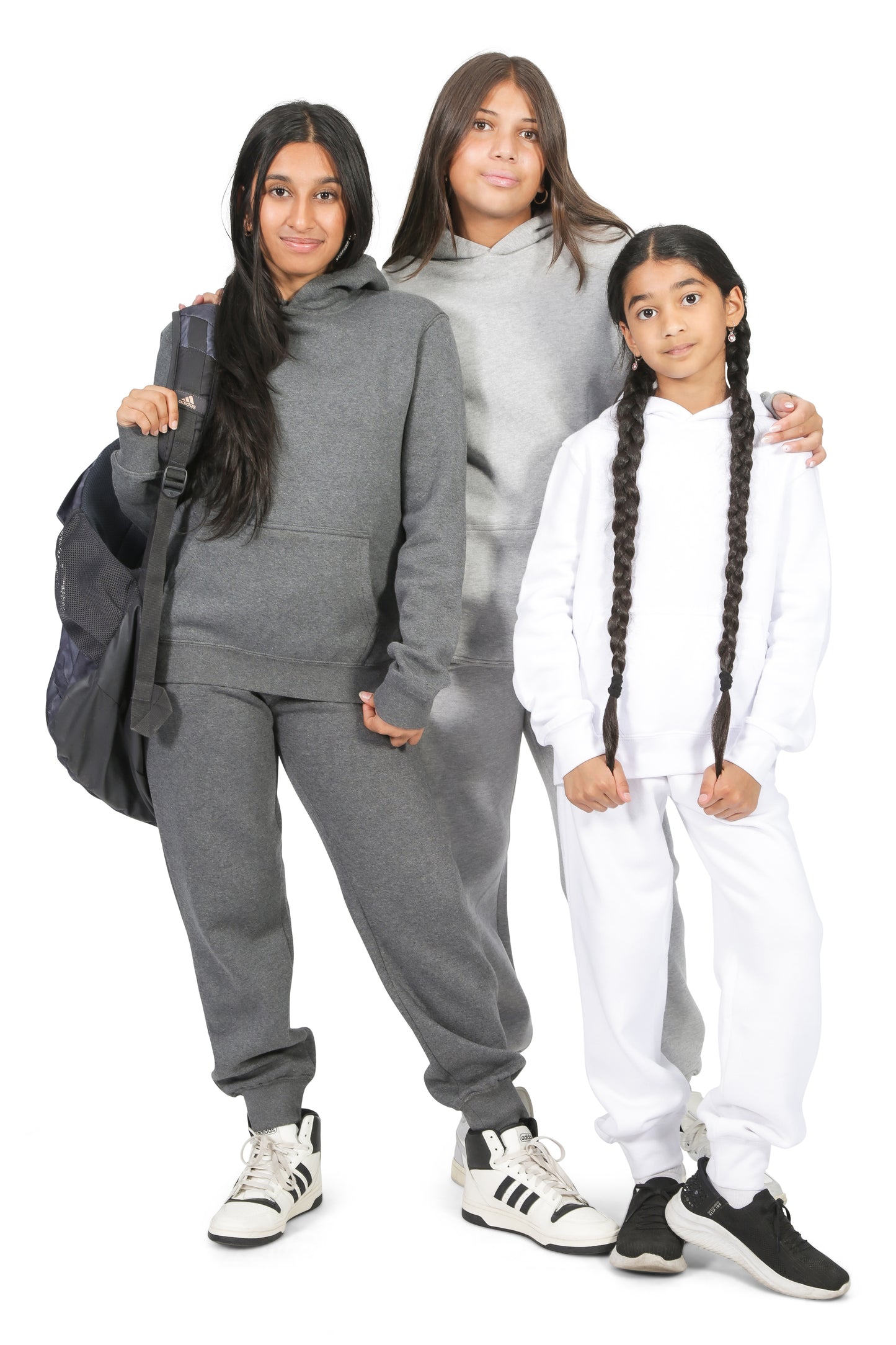 EVERYDAY KIDS All-Season Heather Gray Pullover Hoodie – Warm Fleece Sweatshirt with Hood – Ideal for School, Outdoor Play, or Travel – Girls Hoodie