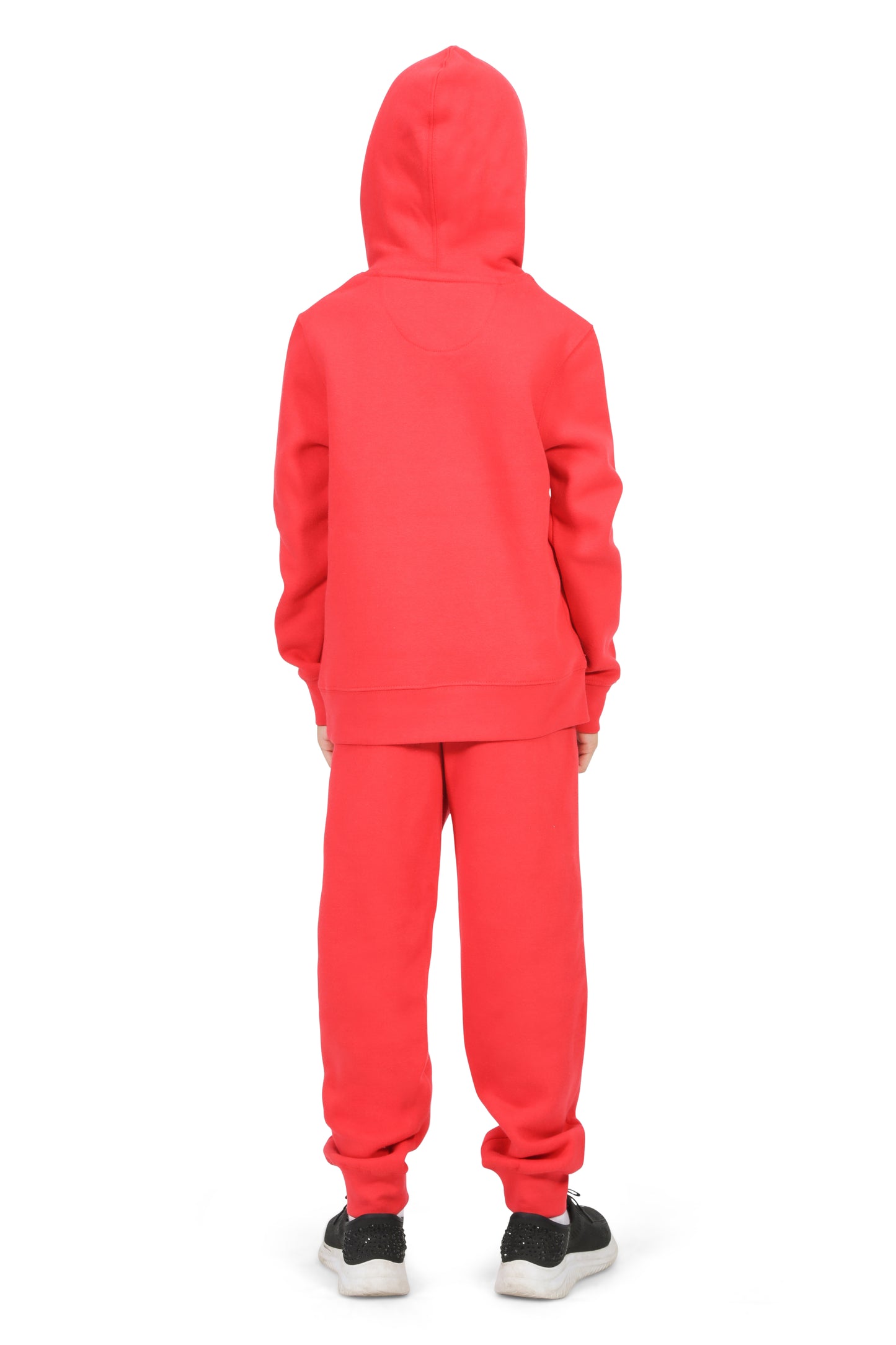 EVERYDAY KIDS All-Season Red Pullover Hoodie – Warm Fleece Sweatshirt with Hood – Ideal for School, Outdoor Play, or Travel – Girls Hoodie