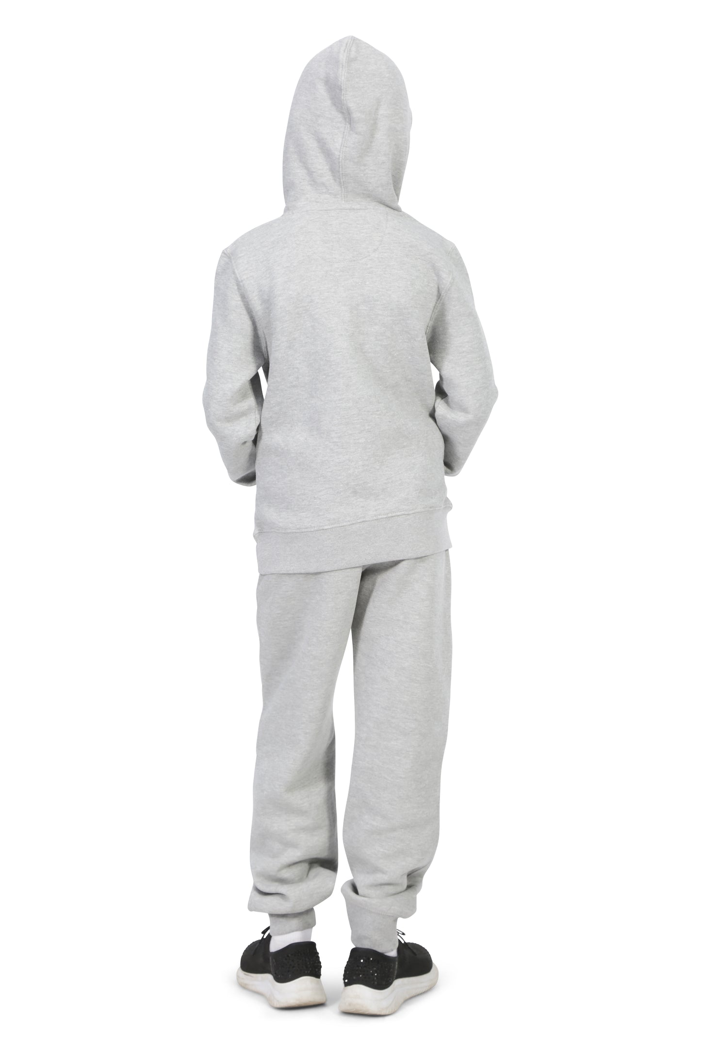 EVERYDAY KIDS All-Season Heather Gray Pullover Hoodie – Warm Fleece Sweatshirt with Hood – Ideal for School, Outdoor Play, or Travel – Girls Hoodie