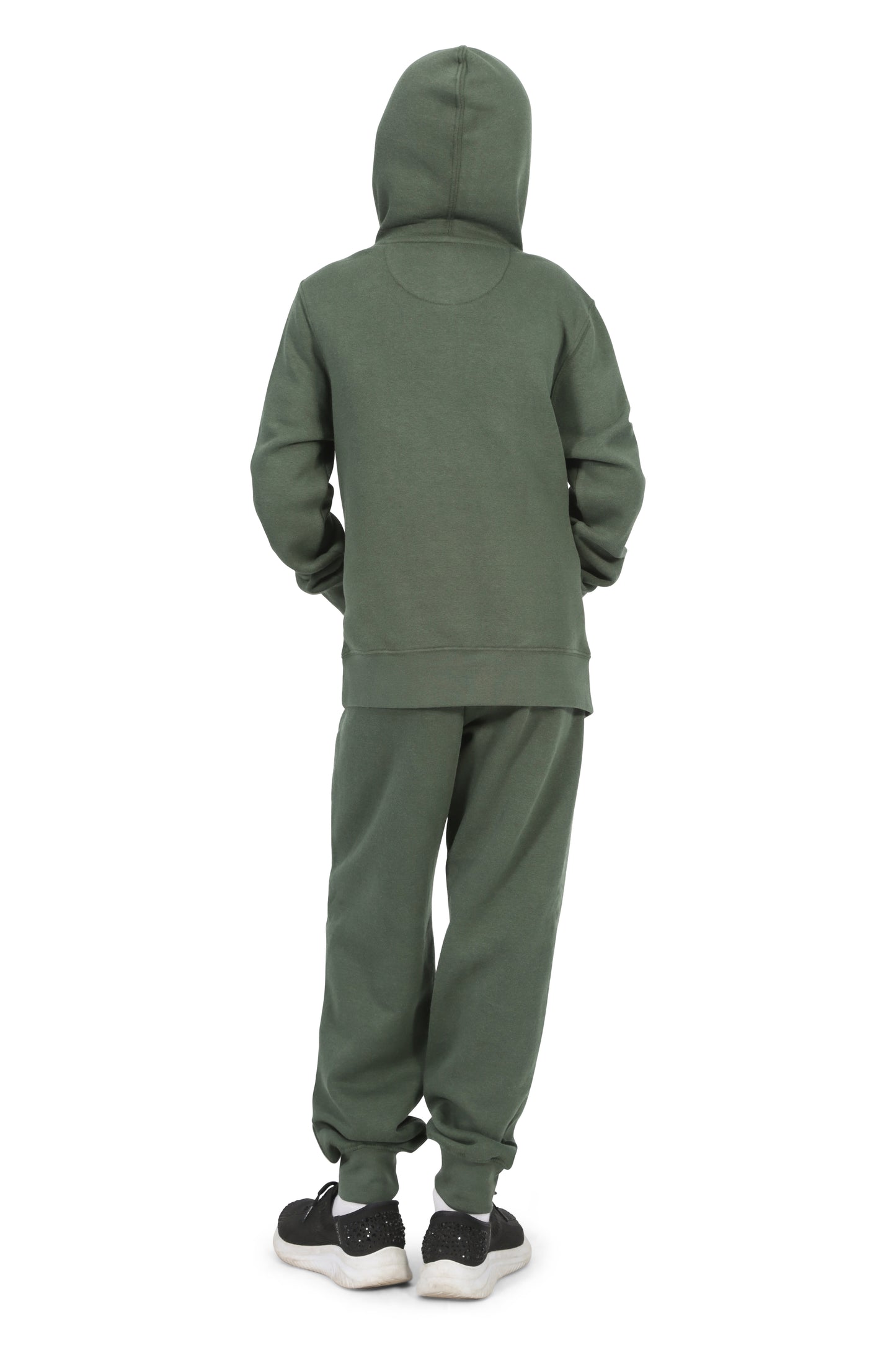 EVERYDAY KIDS All-Season Green Pullover Hoodie – Warm Fleece Sweatshirt with Hood – Ideal for School, Outdoor Play, or Travel – Girls Hoodie