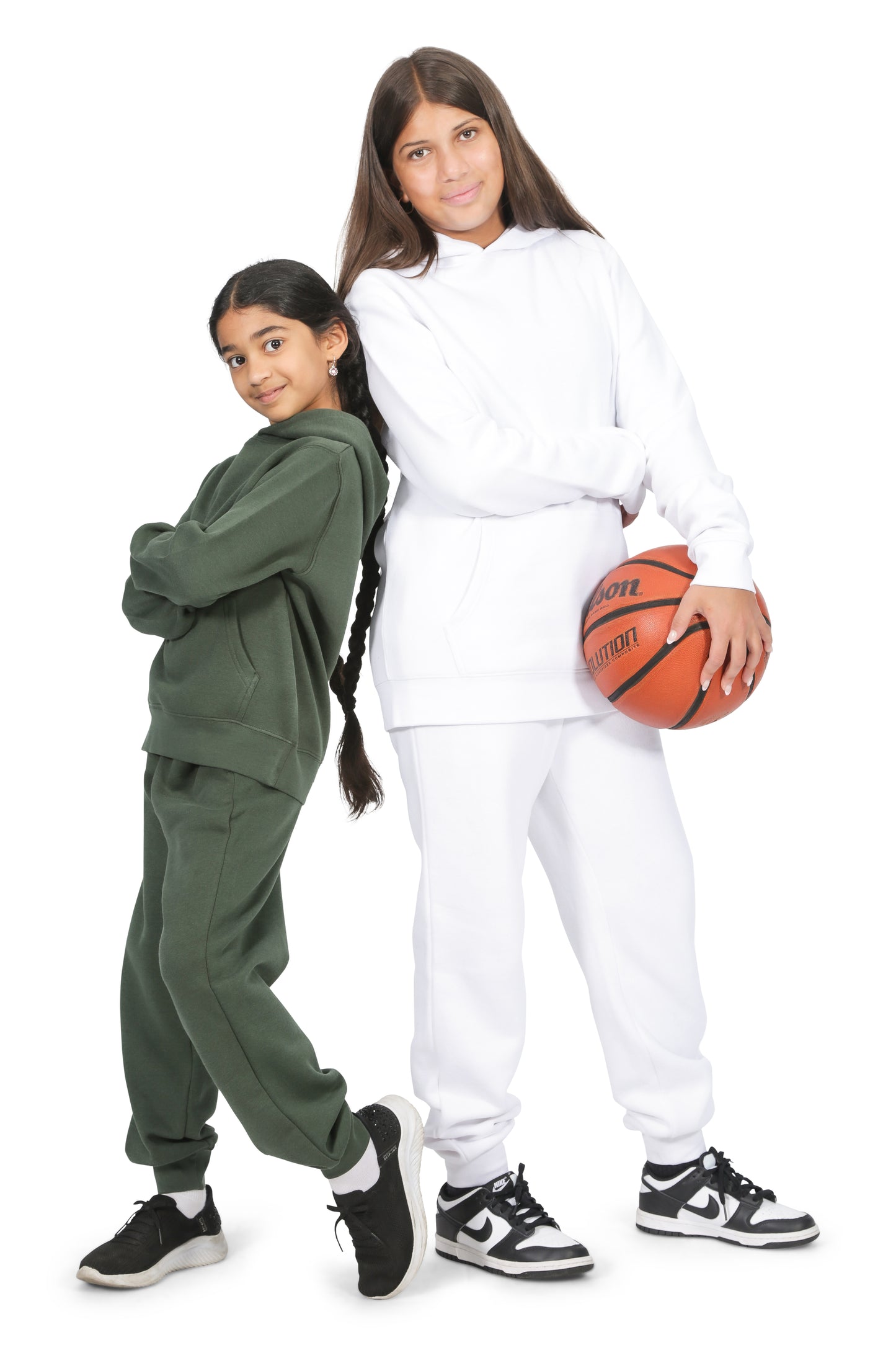 EVERYDAY KIDS All-Season White Pullover Hoodie – Warm Fleece Sweatshirt with Hood – Ideal for School, Outdoor Play, or Travel – Girls Hoodie