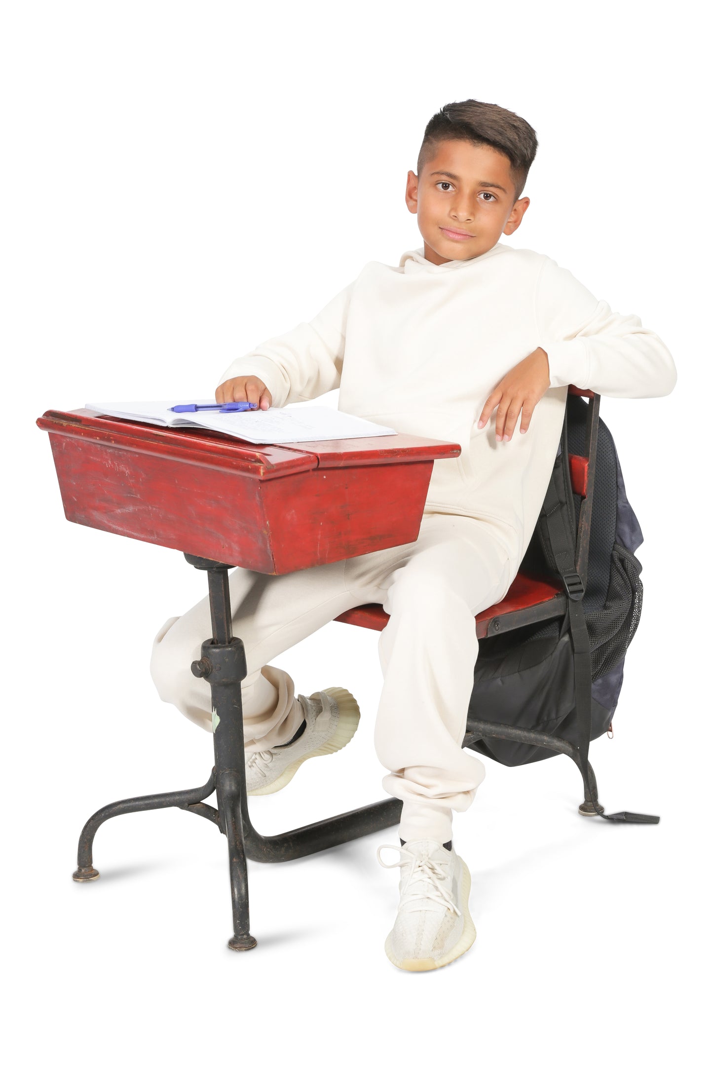 Boys Off-White Cotton Fleece Sweatpant Joggers with Pockets
