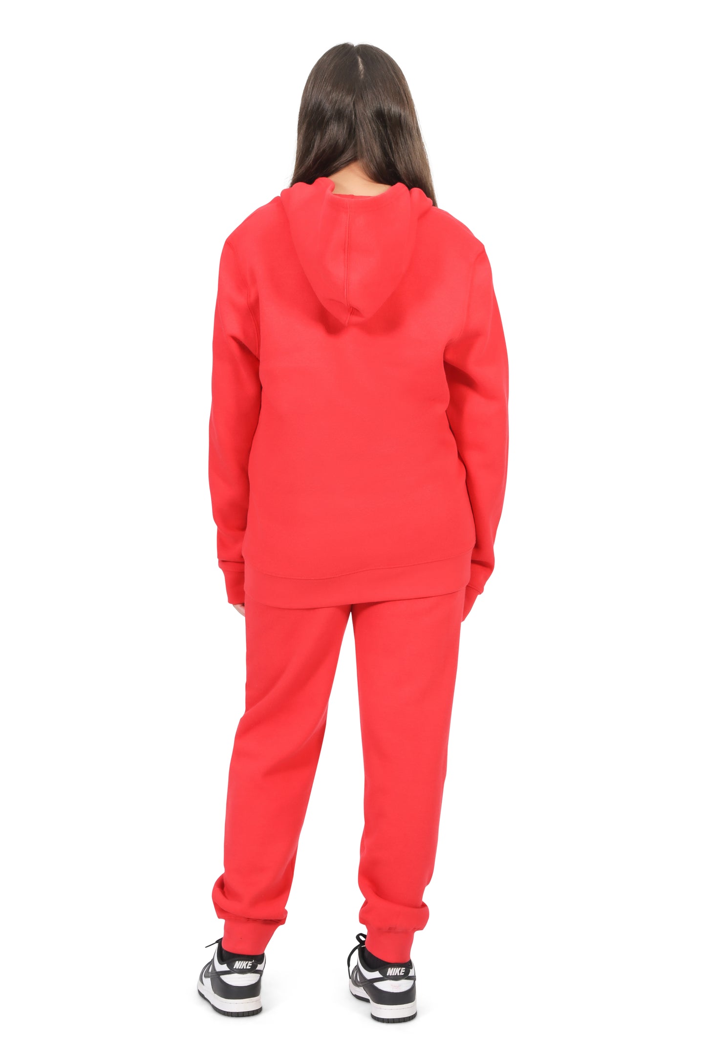 EVERYDAY KIDS Girls Red Zip-Up Hoodie – Soft Fleece Jacket with Hood – All-Season Kids Sweatshirt for School, Play, or Layering