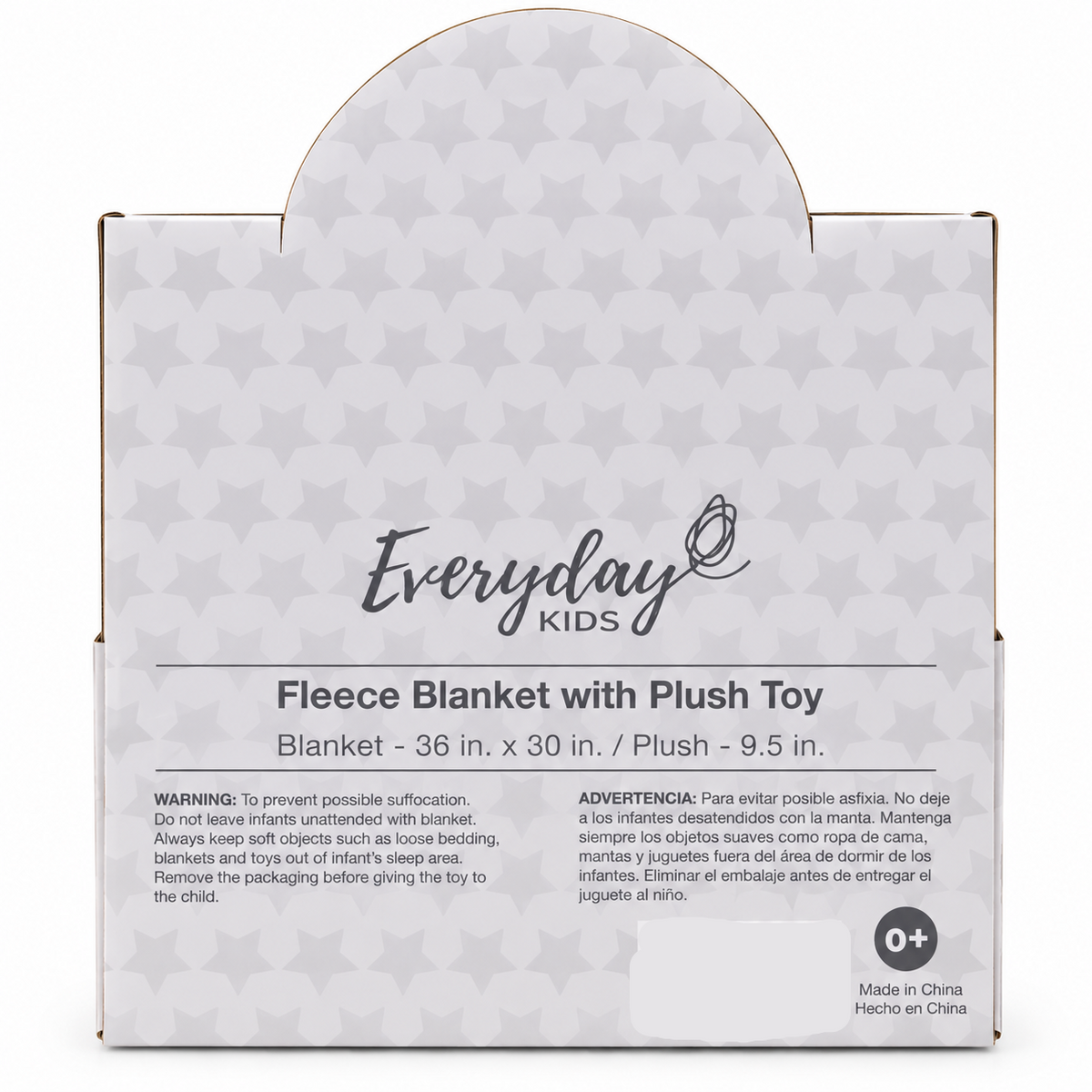 Everyday Kids Fleece Baby Blanket with Plush Blue Dinosaur Toy Gift Set, Soft Dino Print Throw, 36 x 30 Inches
