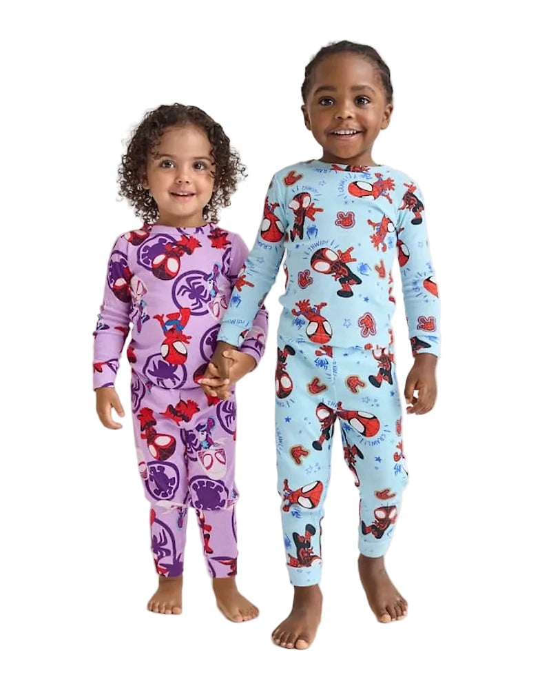Marvel Spidey Girls 2-Piece Pajama Set – Long Sleeve Top and Pants Sleepwear