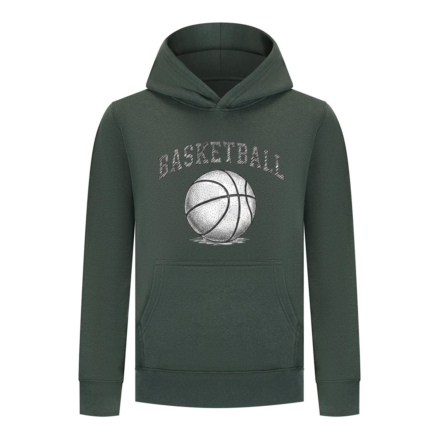 Everyday Kids Basketball Pullover Hoodie – Classic Sketch Basketball Graphic Sweatshirt