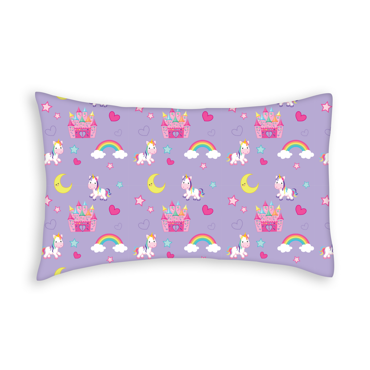 Everyday Kids Unicorn Soft Microfiber Toddler Pillowcases, 14 x 20 Inches, Purple, 2-Pack