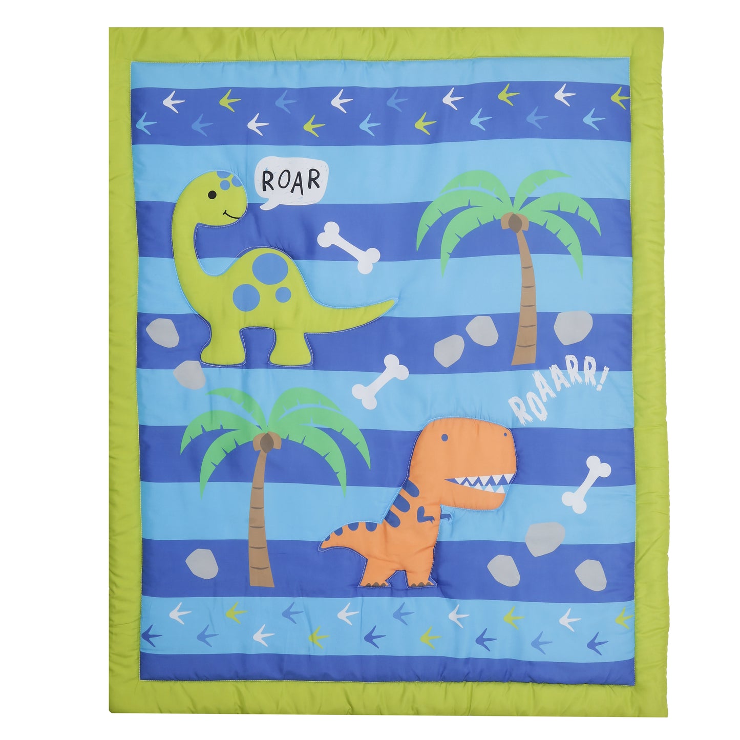 4 Piece Girls Crib Bedding Set - Dinosaurs