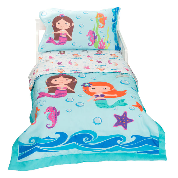 Undersea Mermaids Adventure 4-Piece Toddler Bedding Set
