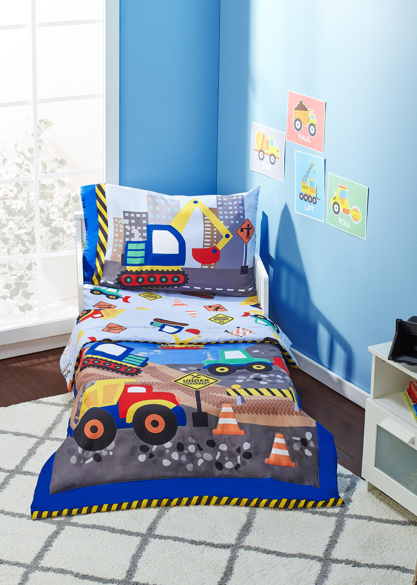 Under Construction 4 Piece Toddler Bedding Set Everyday Kids