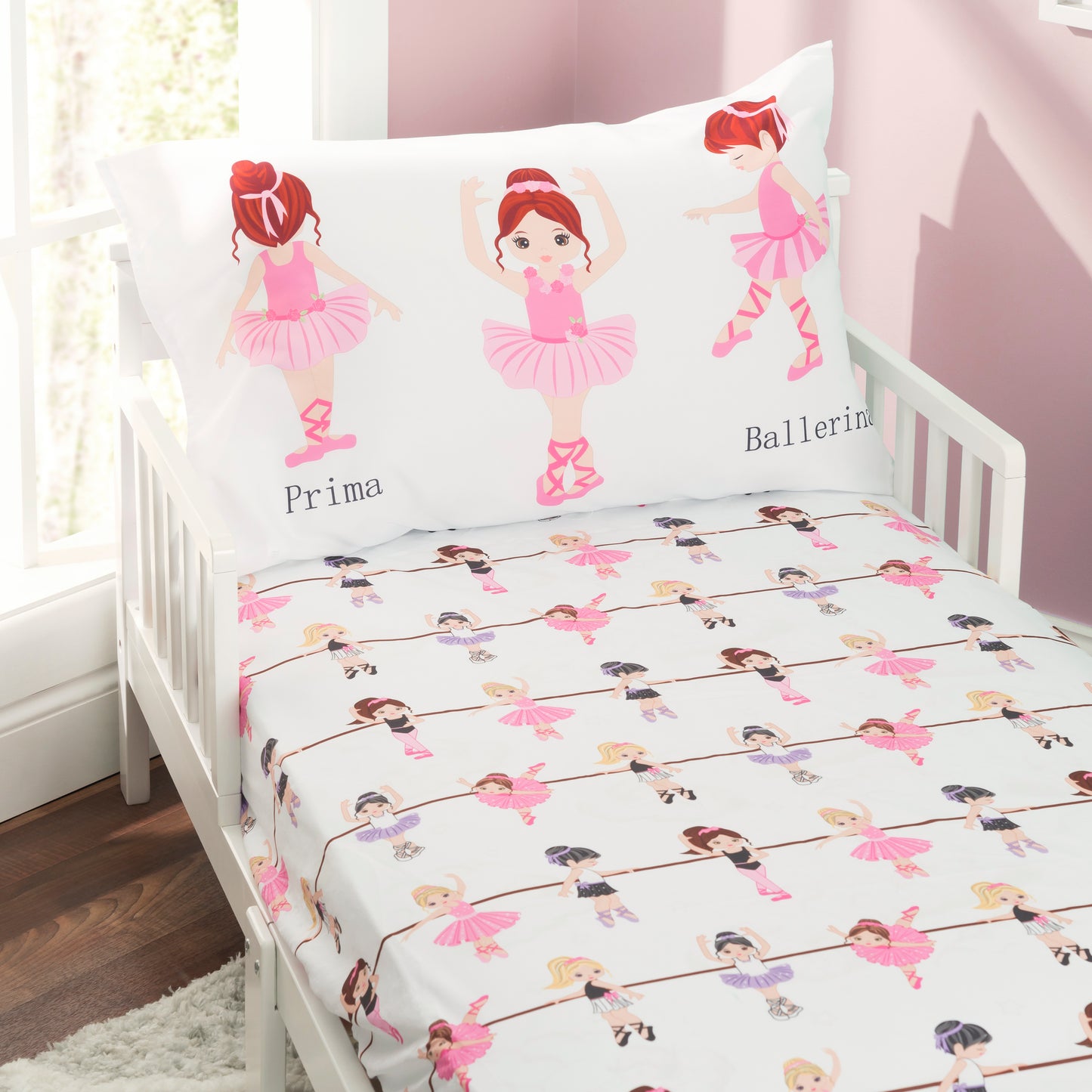 Born to Dance Ballerina 4-Piece Toddler Bedding Set style view