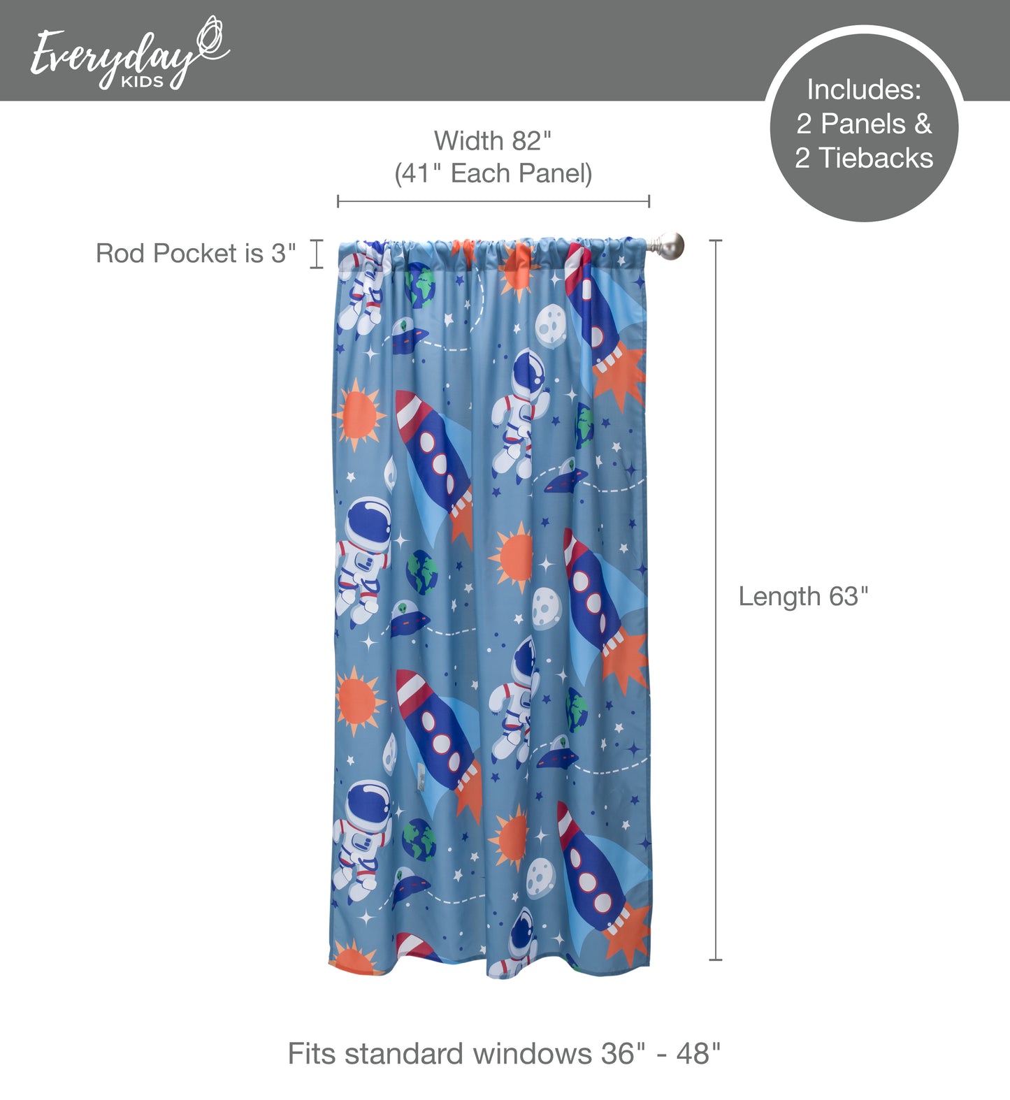 Outer Space Adventures Drapes