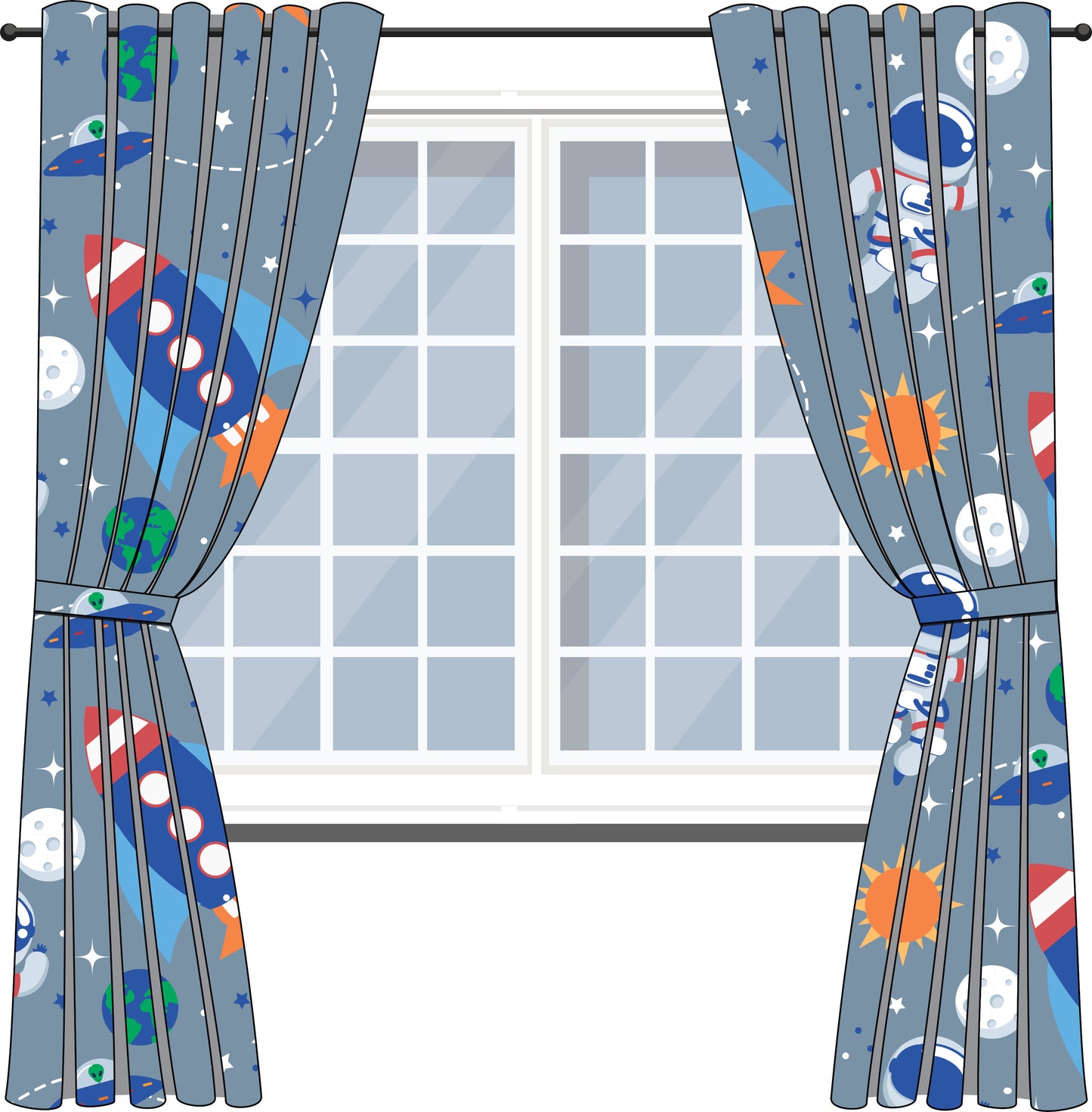 Outer Space Adventures Drapes