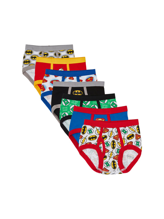 DC Justice League Toddler Boys 7-Pack Briefs – Soft Cotton Superhero Underwear