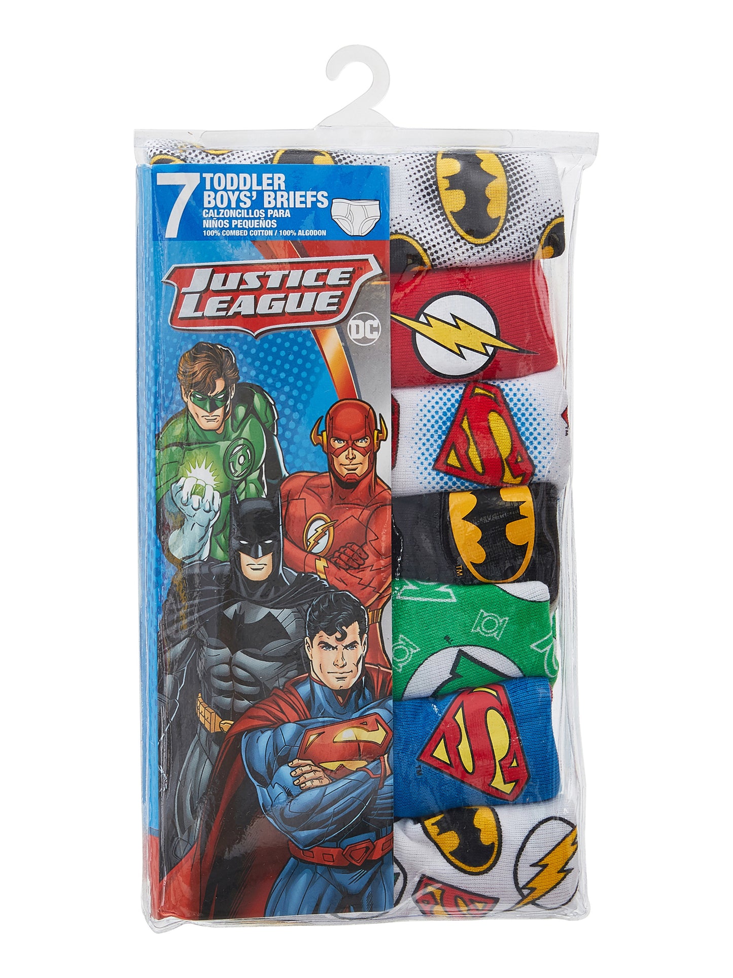DC Justice League Toddler Boys 7-Pack Briefs – Soft Cotton Superhero Underwear
